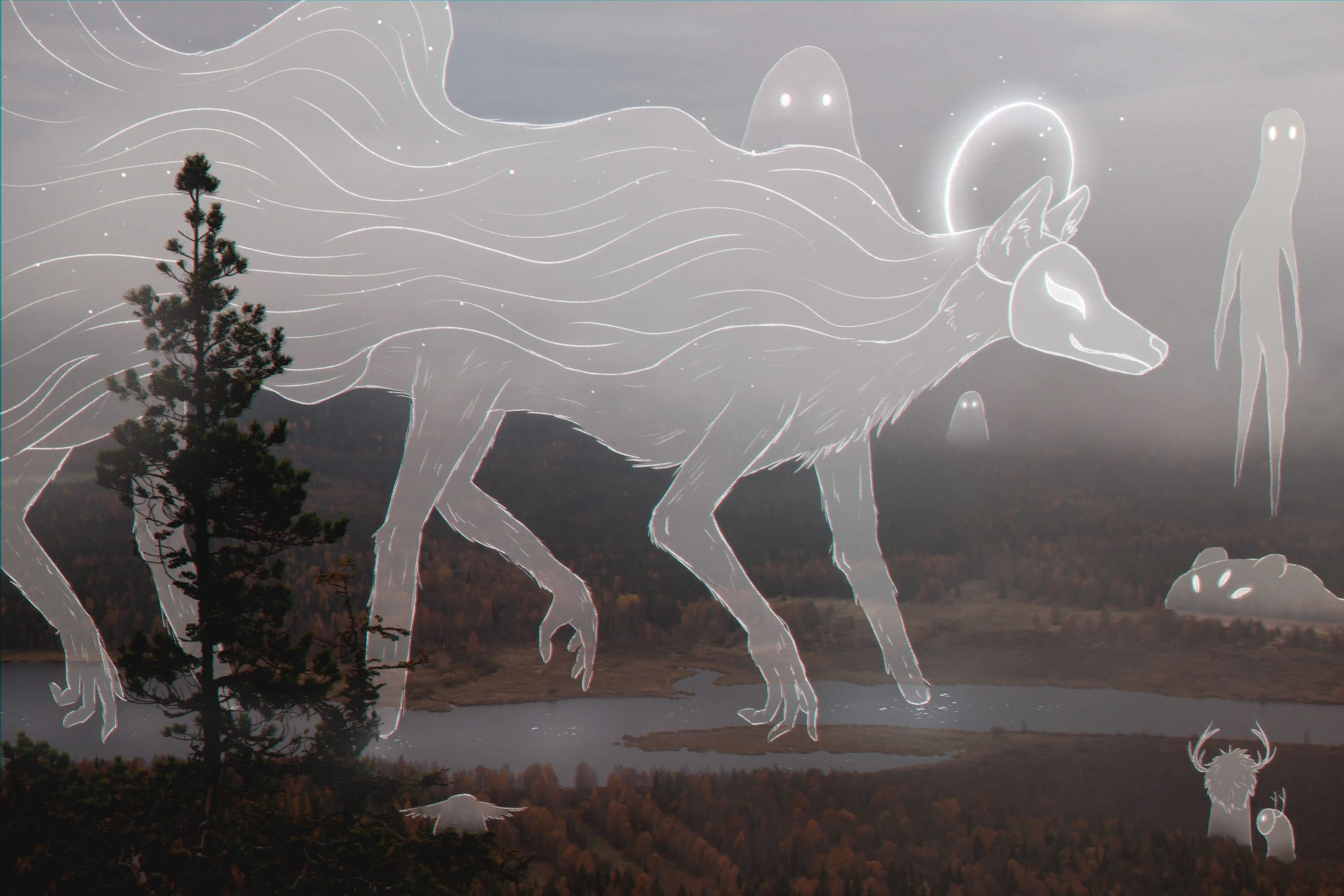 Vaeltaja | Nomad (2022)
Photograph is from Aavasaksa. The mist makes strange creatures more visible.