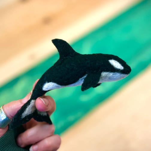 Needle Felted Orcas for Beginners