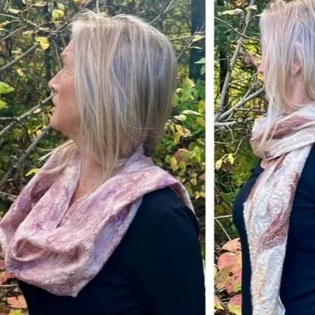 Nuno Felted Silk Scarves with Julz Naturals