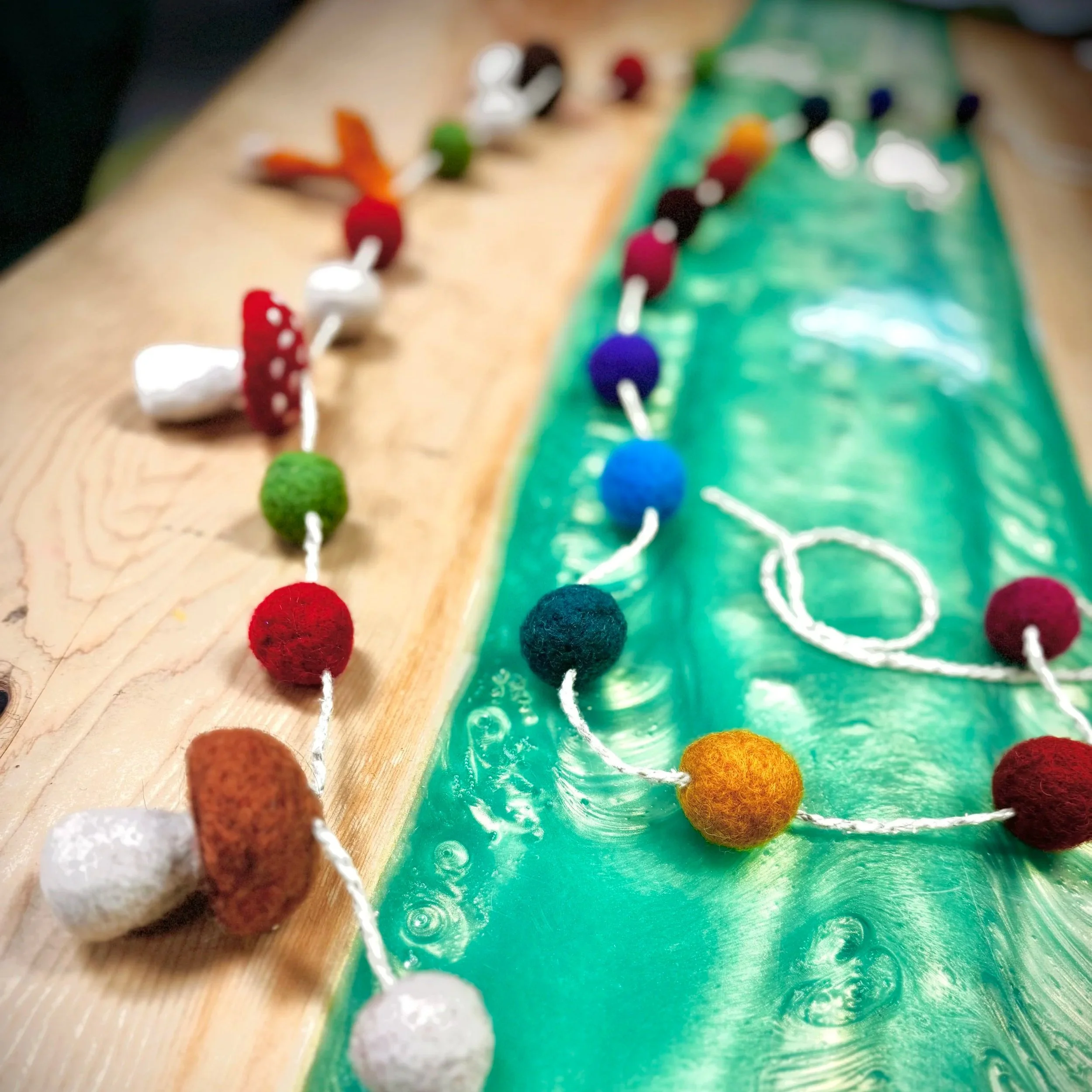 Needle Felted Garland for Beginners