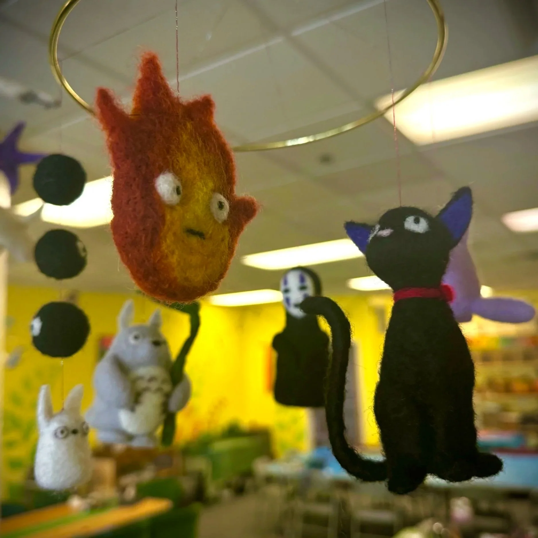 Needle Felted Studio Ghibli Ornaments for Beginners