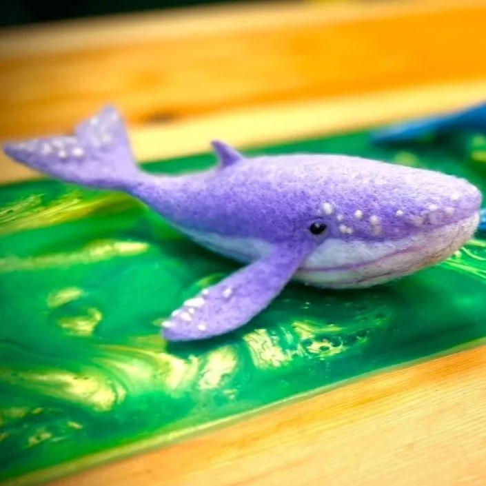 Needle Felted Whales for Beginners 
