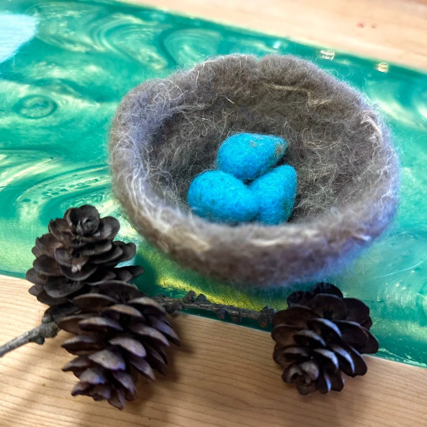Needle Felted Eggs &amp; Nest for Beginners