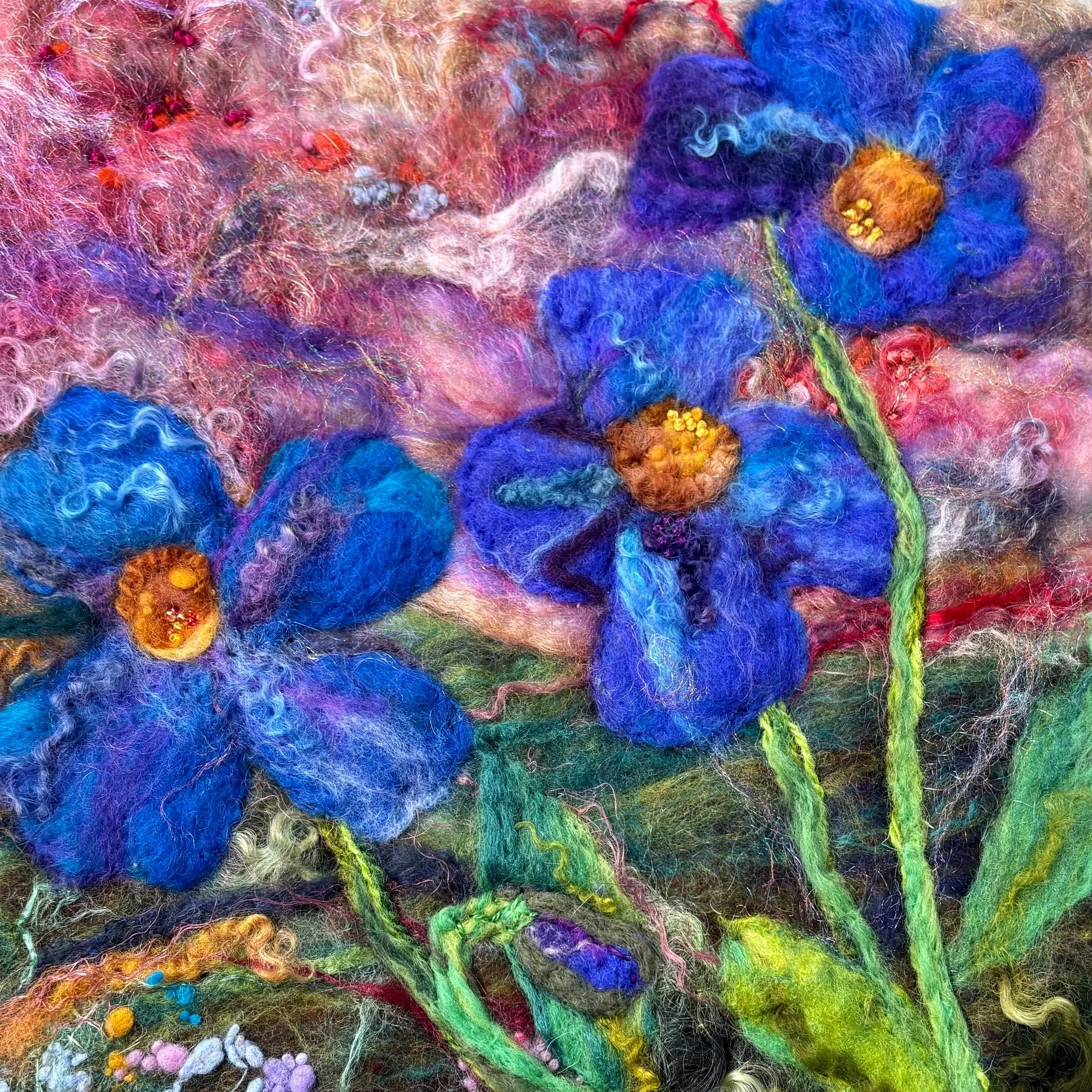 Felted Flowers: Painting with Wool with Heartwood Creative Arts