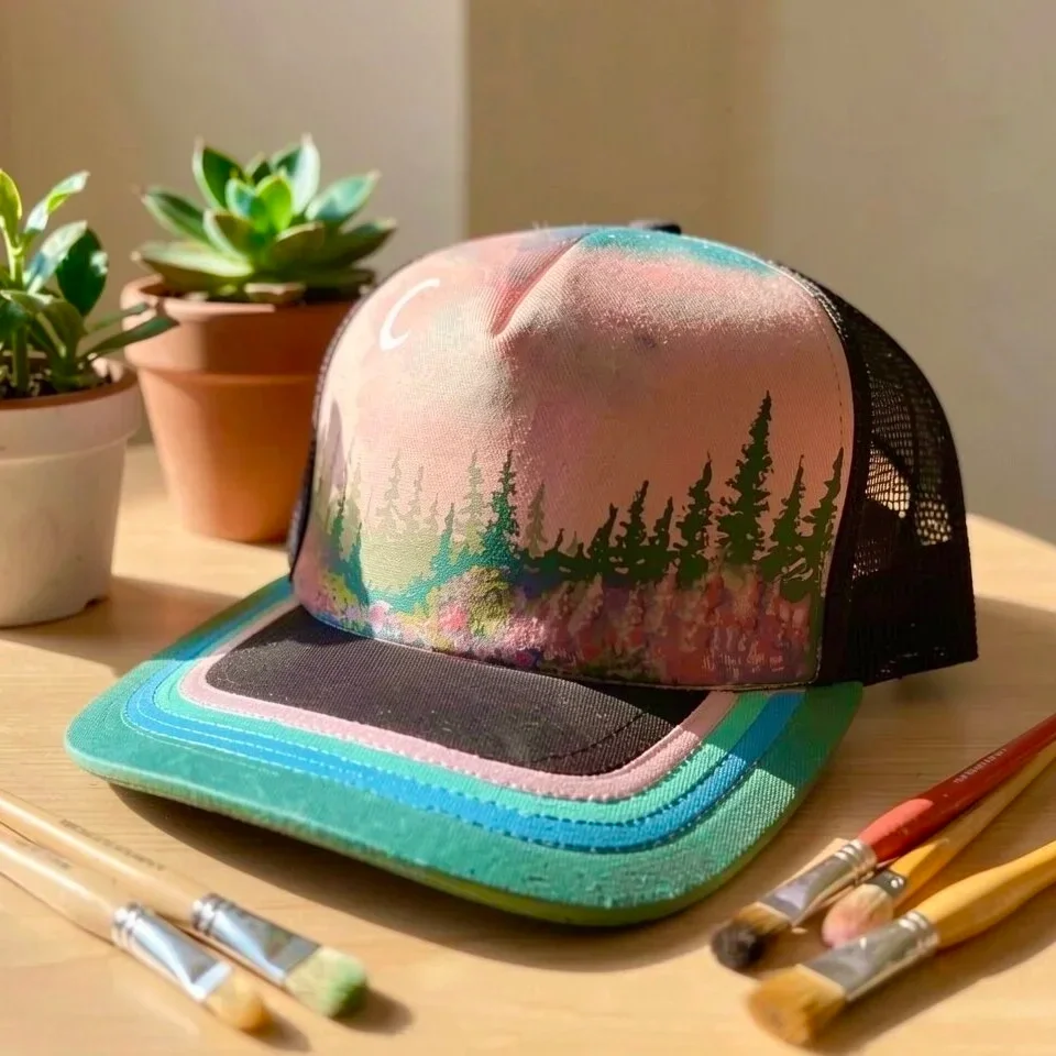 Hat’s Off! A Whimsical Trucker Hat Painting Party with Jupiter Midnight