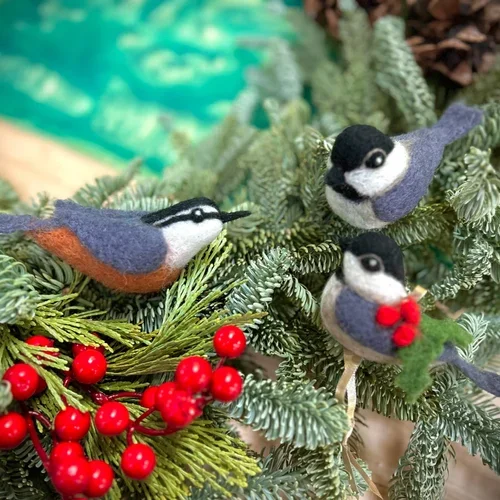 Needle Felted Bird Ornaments for Beginners