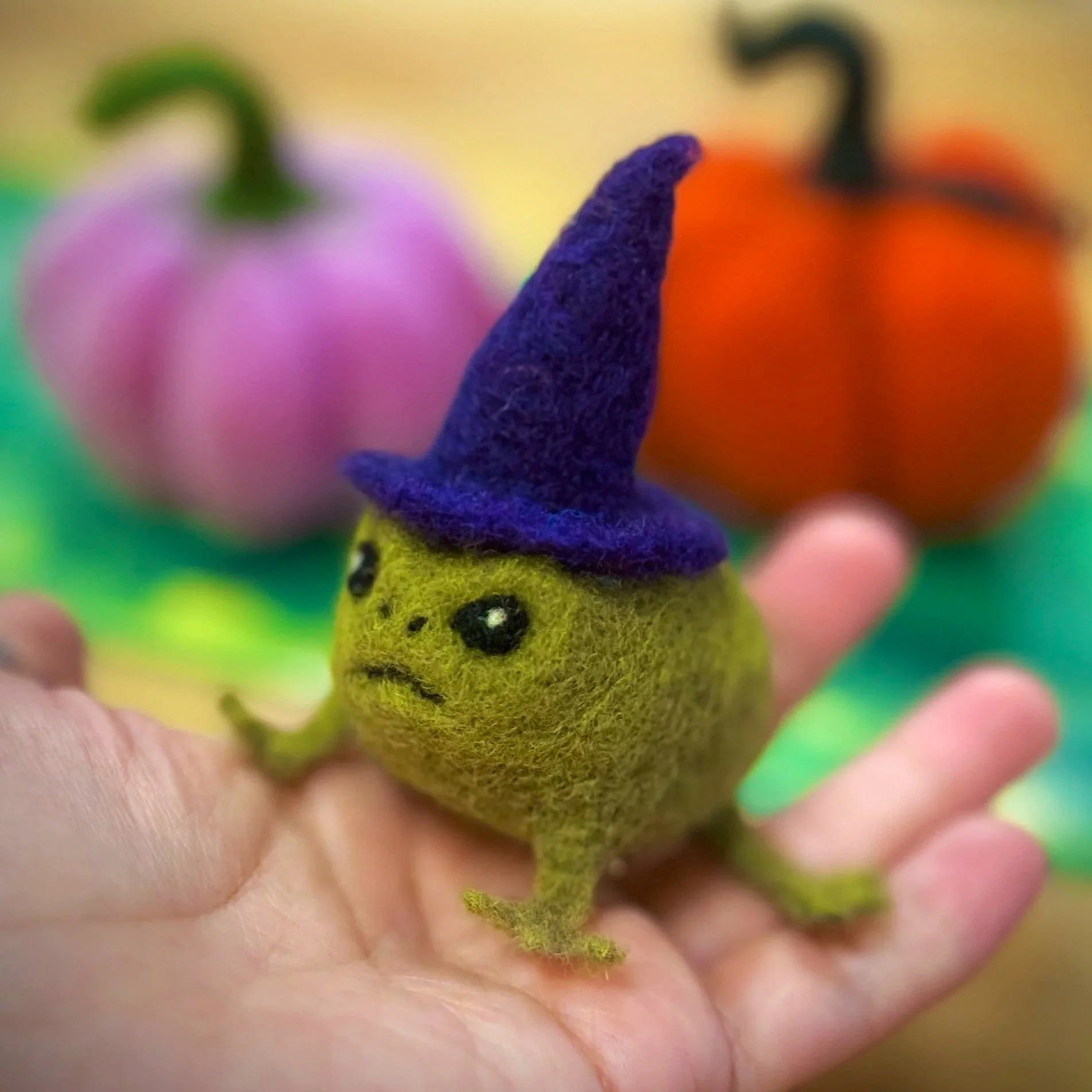 Needle Felted Frog Wizard for Beginners (11/7)