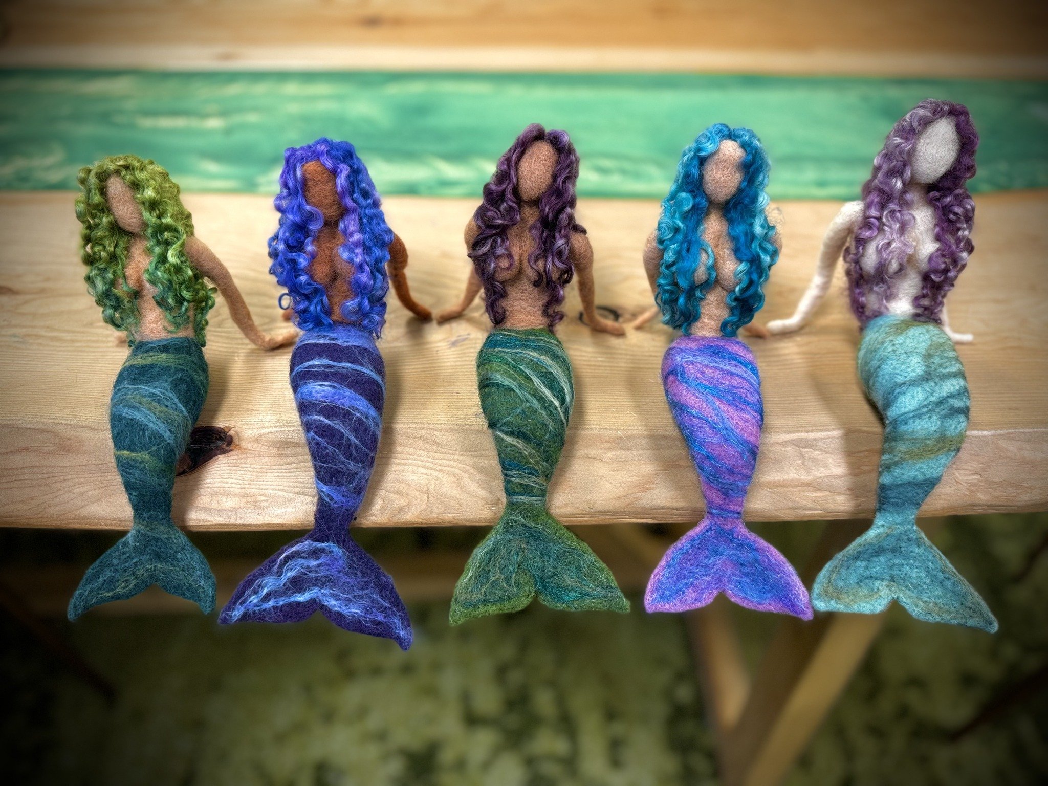 Needle Felted Posable Mermaids for Beginners (1/18)