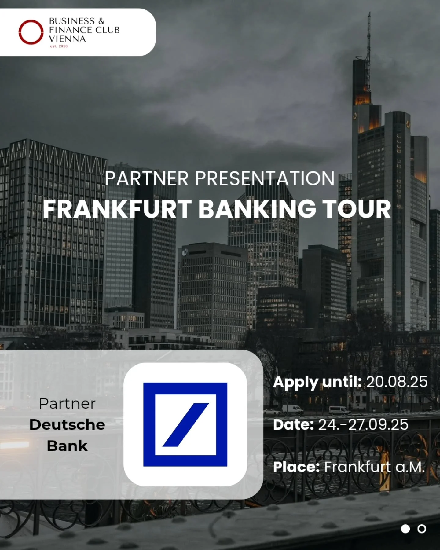 We can’t wait to return to Deutsche Bank’s Frankfurt office this year! 🤩
Deutsche Bank’s Investment Bank is a leading strategic advisor and execution partner of choice, combining expertise in Fixed Income & Currencies, Origina