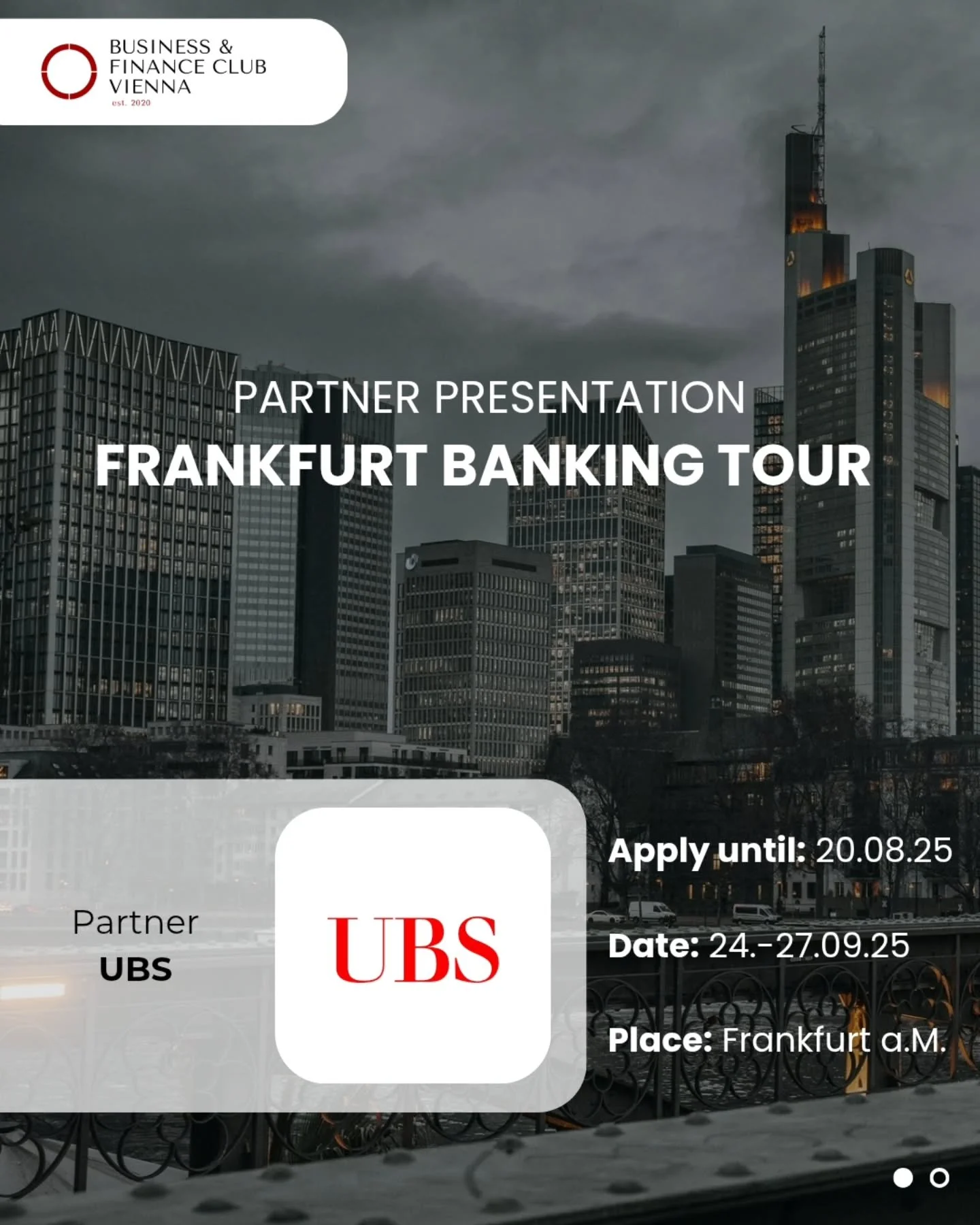 Next partner of our Frankfurt Banking Tour: UBS.🙌🏻🚀
UBS Investment Bank provides corporate, institutional and wealth management clients with expert advice, innovative solutions, execution and comprehensive access to international capital markets.