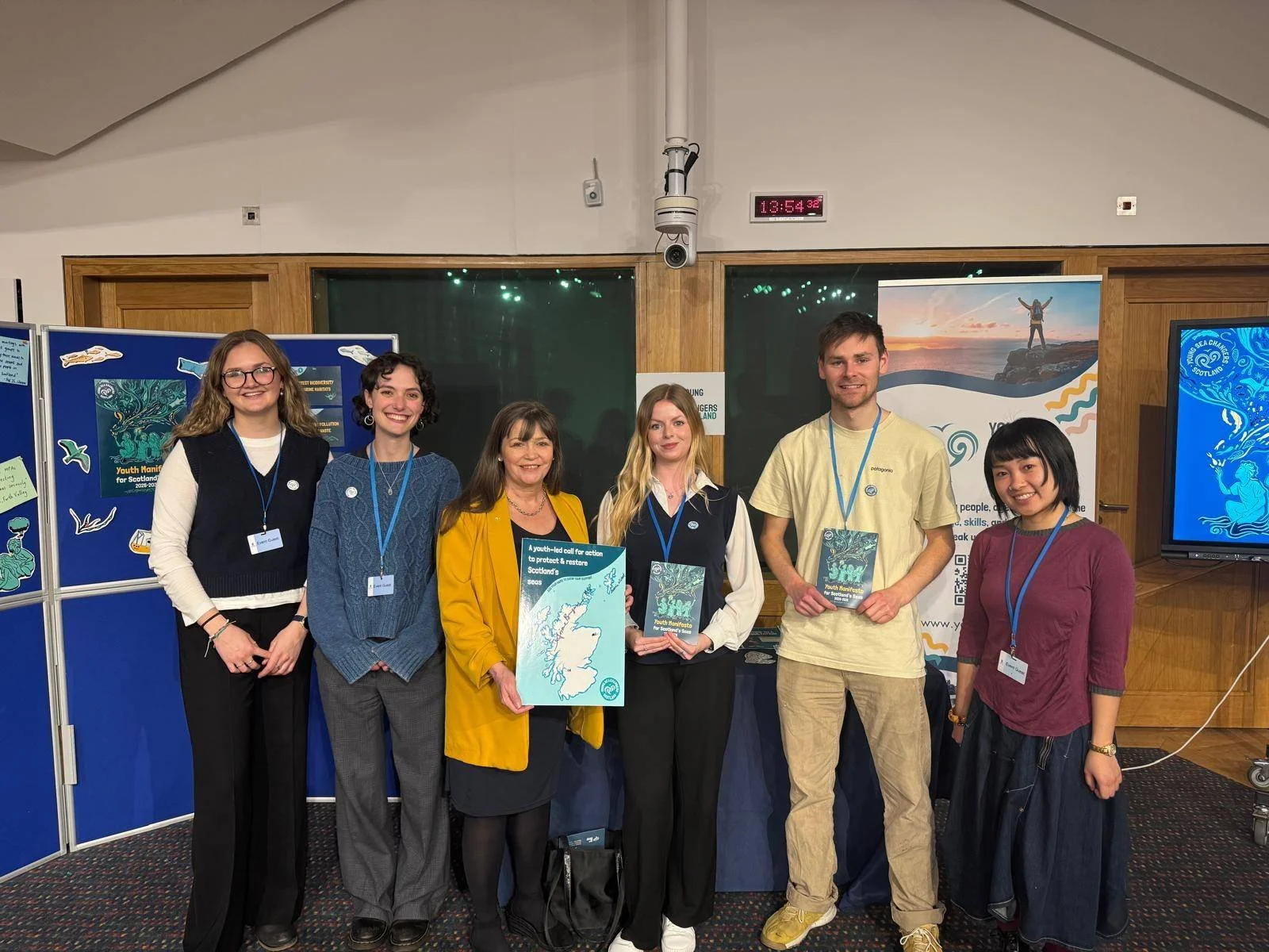 Clare Haughey with YSCS members