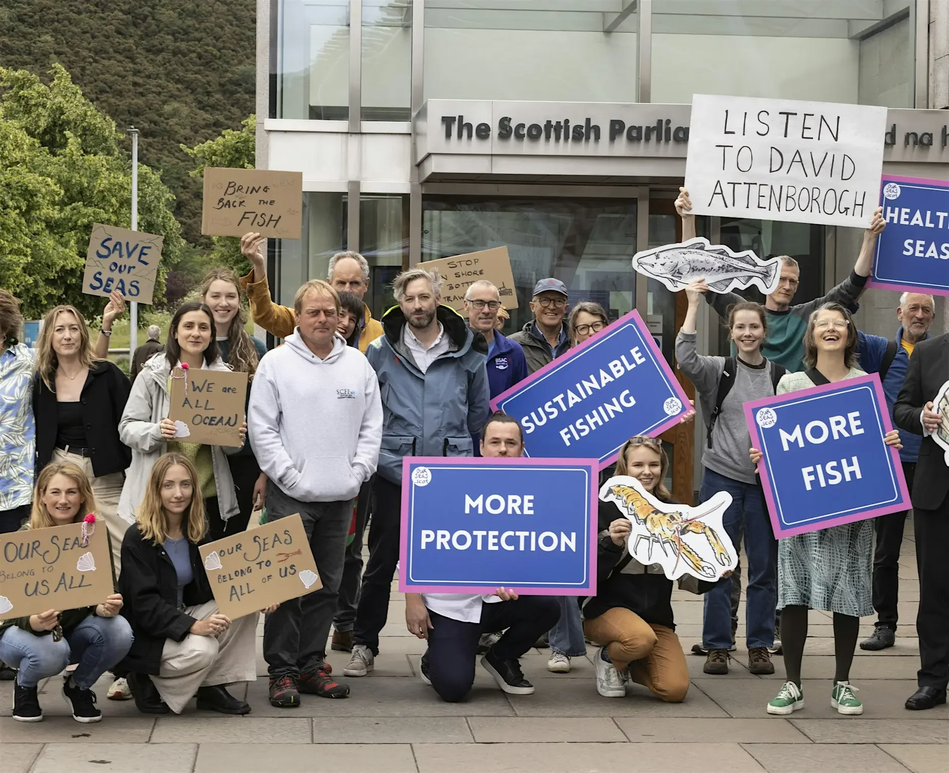 Our Seas Petition Hand-in to the First Minister