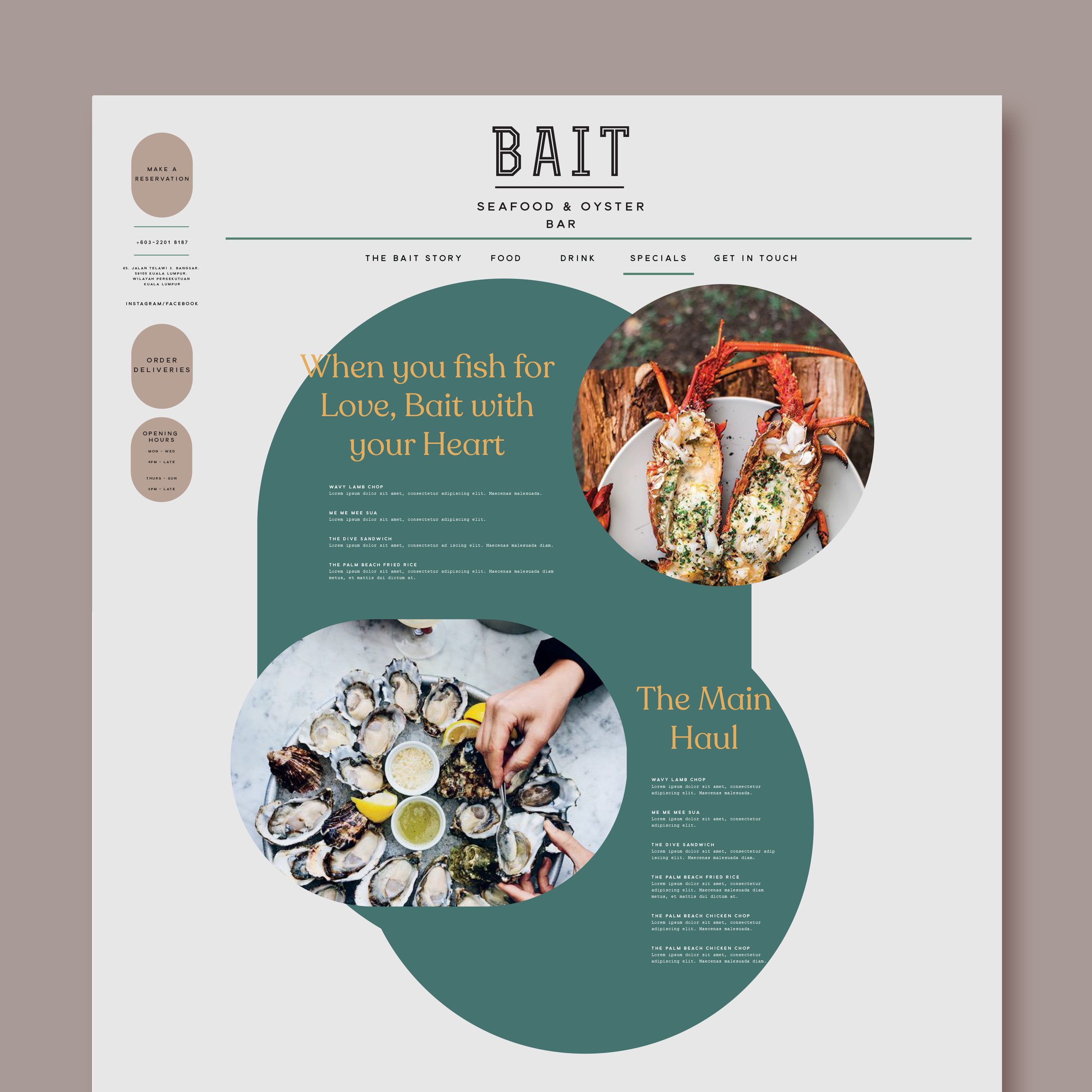 Bait website design