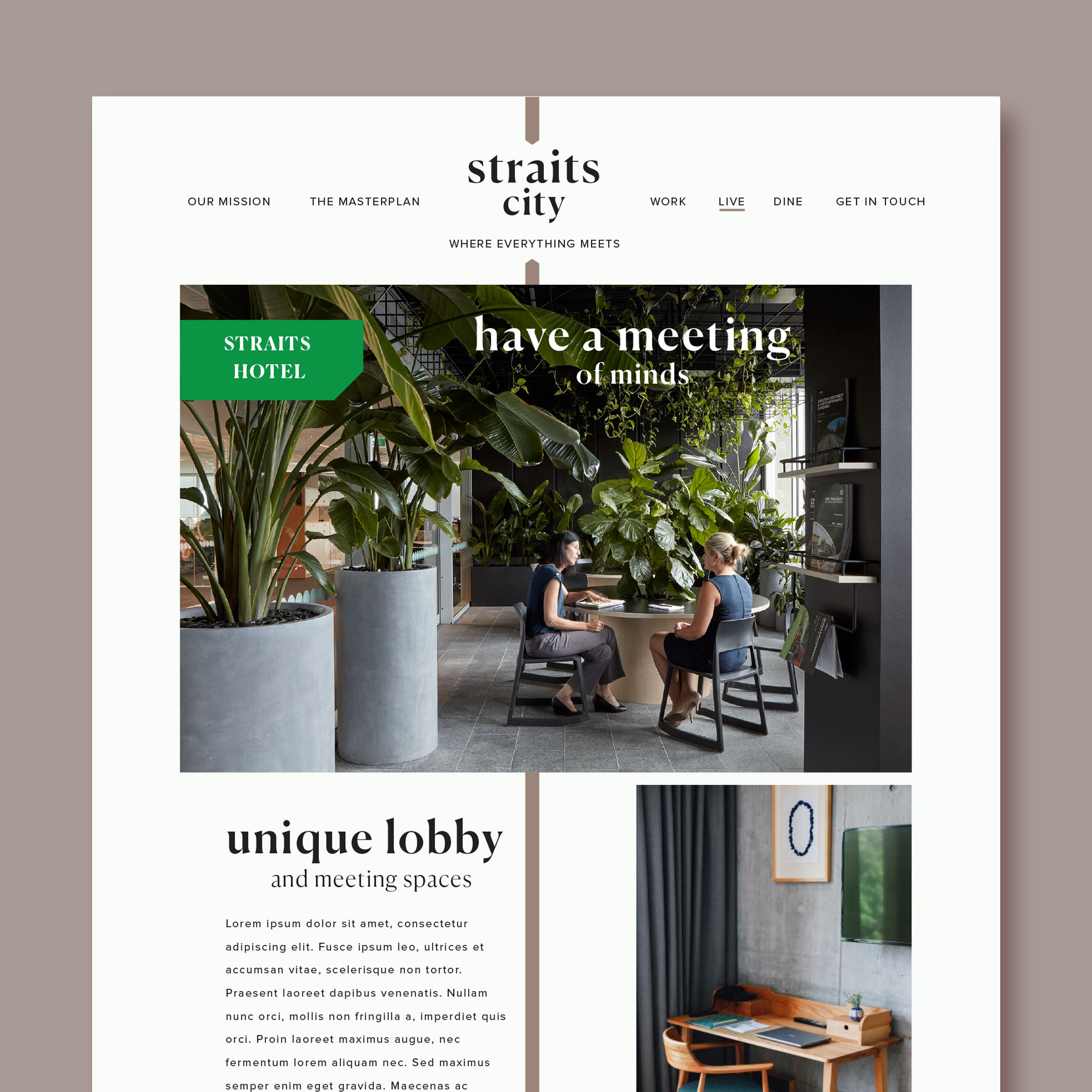 Straits City website design