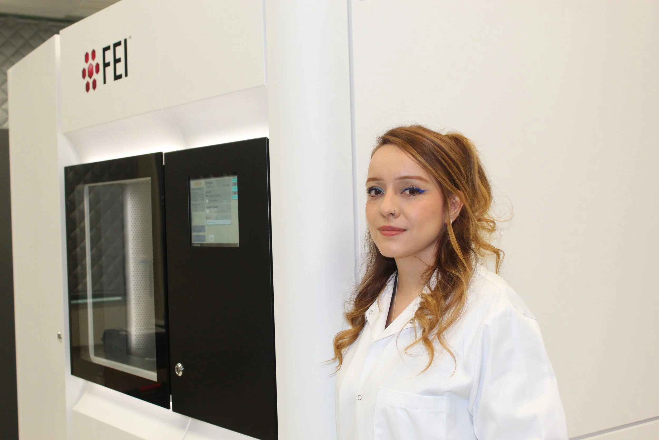 woman in lab coat