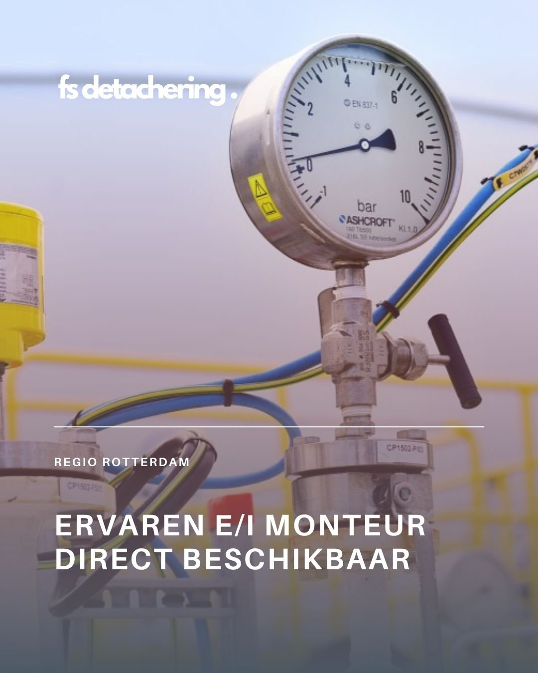 🔧 𝗘𝗿𝘃𝗮𝗿𝗲𝗻 𝗘/𝗜 𝗠𝗼𝗻𝘁𝗲𝘂𝗿 𝗱𝗶𝗿𝗲𝗰𝘁 𝗶𝗻𝘇𝗲𝘁𝗯𝗮𝗮𝗿 𝗶𝗻 𝗥𝗲𝗴𝗶𝗼 𝗥𝗼𝘁𝘁𝗲𝗿𝗱𝗮𝗺

@fsdetachering kan 𝗽𝗲𝗿 𝗱𝗶𝗿𝗲𝗰𝘁 een ervaren en zelfstandige 𝗘/𝗜 𝗺𝗼𝗻𝘁𝗲𝘂𝗿 inzetten in de regio Rotterdam.
Met 𝗺𝗲𝗲𝗿 𝗱𝗮𝗻 𝟭?