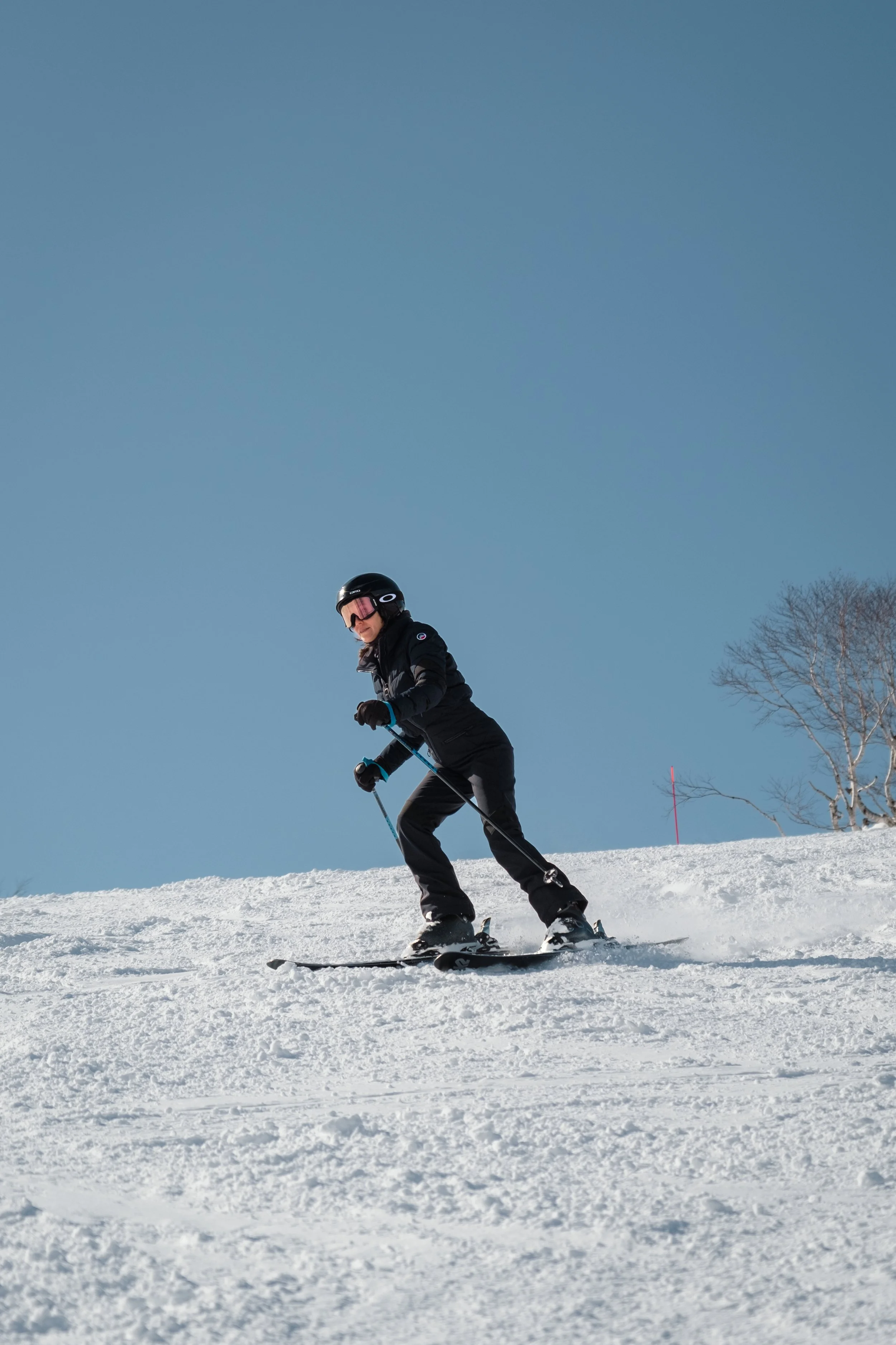 Woman Skiing in Niseko