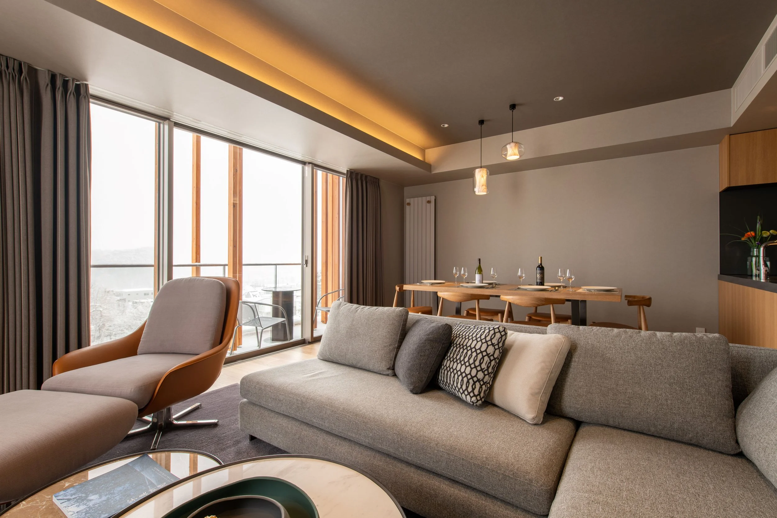 Photo inspiration: Incredible Textured Stone Westward Penthouse Suites Reference: About Fenix West Furano 1 2 3 Bedroom Hotel Suites