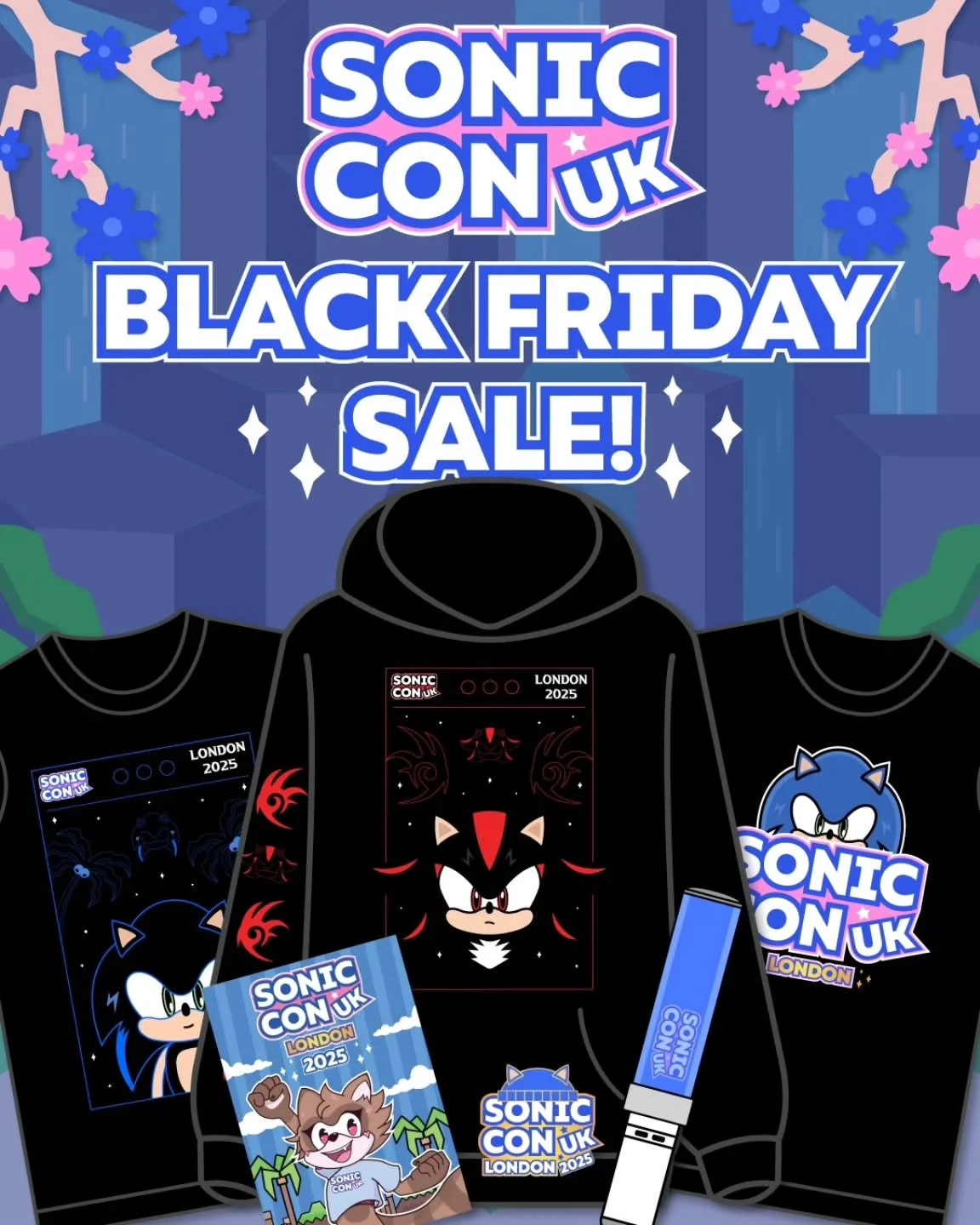 Our Black Friday merch sale is now LIVE! 💙 Go check out our online shop! ✨ Link in bio! 🦔

#sonicthehedgehog #sonic #sonicconuk #shadowthehedgehog