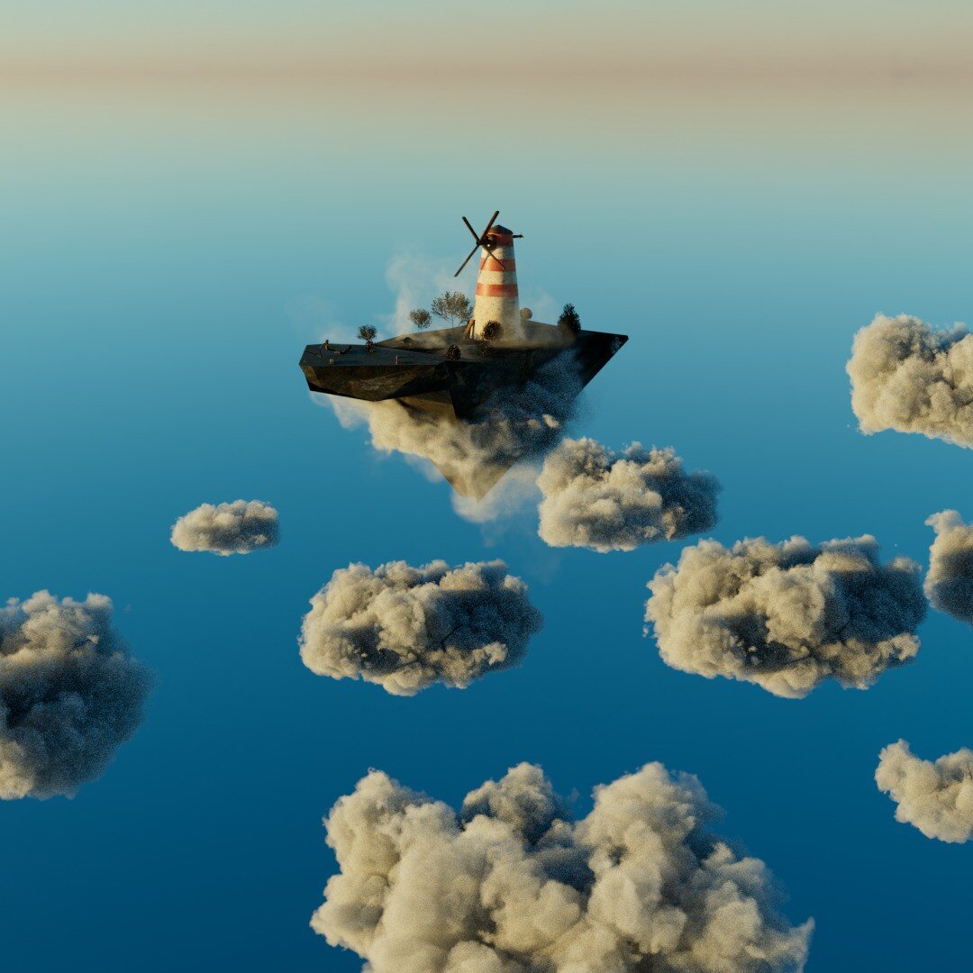 Procedural clouds and interaction done in #Houdini, #modelling, windmill animation and rendering done in #Maya/Arnold