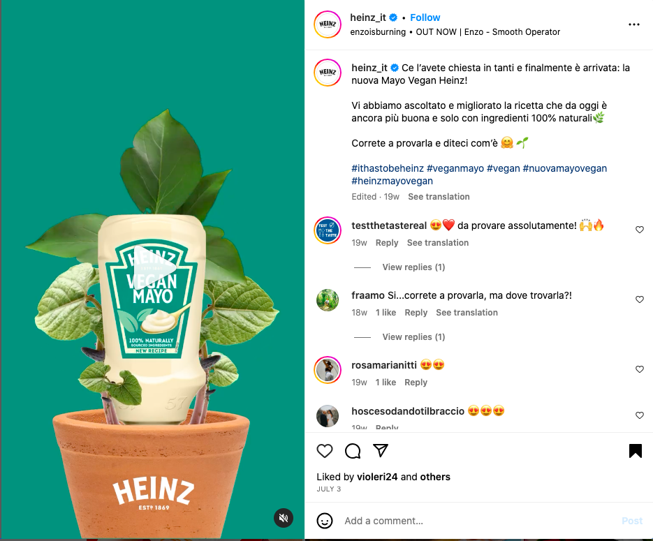 Heinz Vegan Mayo (Italy)