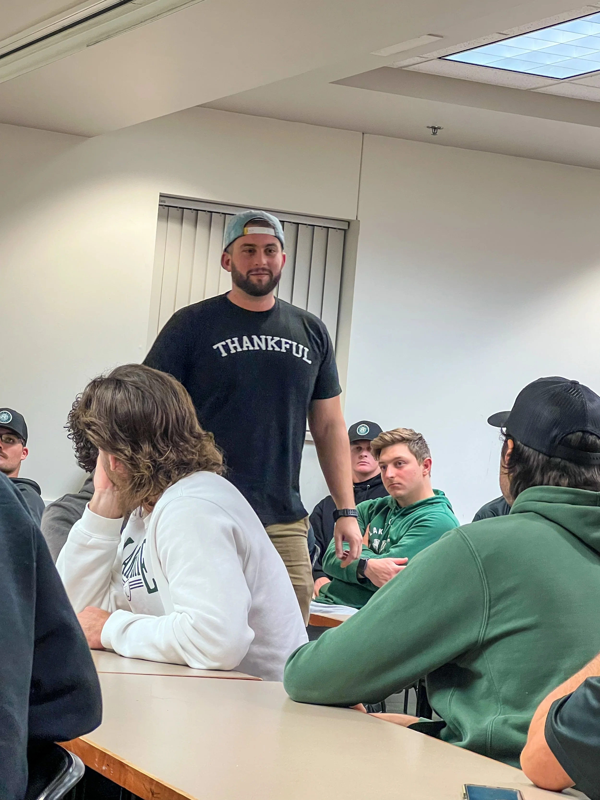 Delivering Team Development Keynote to Lake Eerie College Baseball