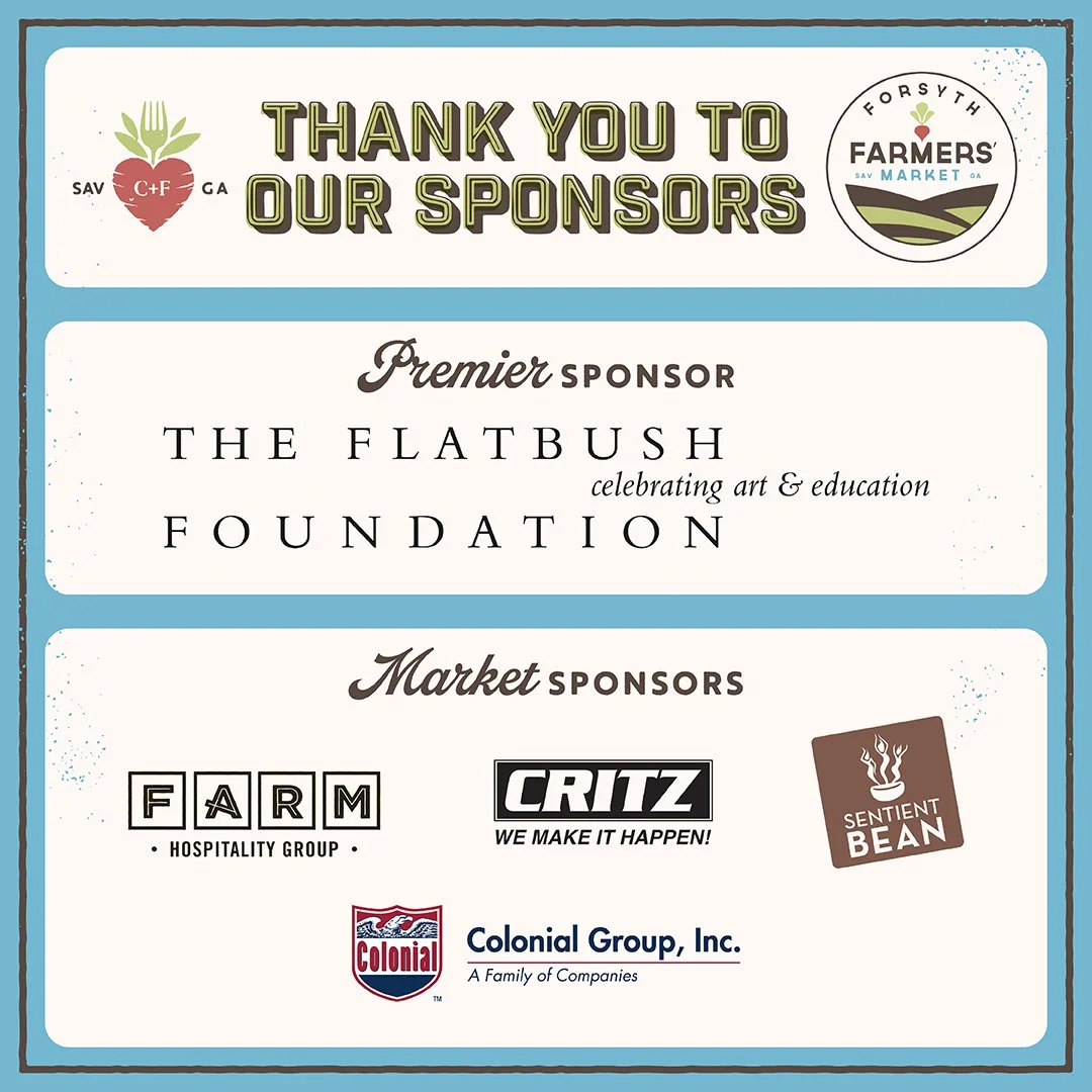 Chefs+Farmers Premier and Market Sponsors list