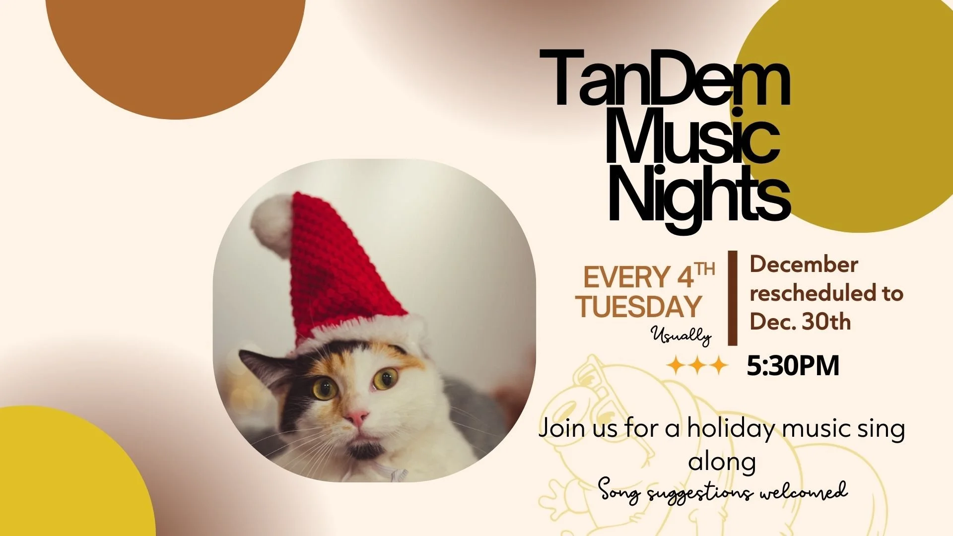TanDem Music Night | Holiday sing along