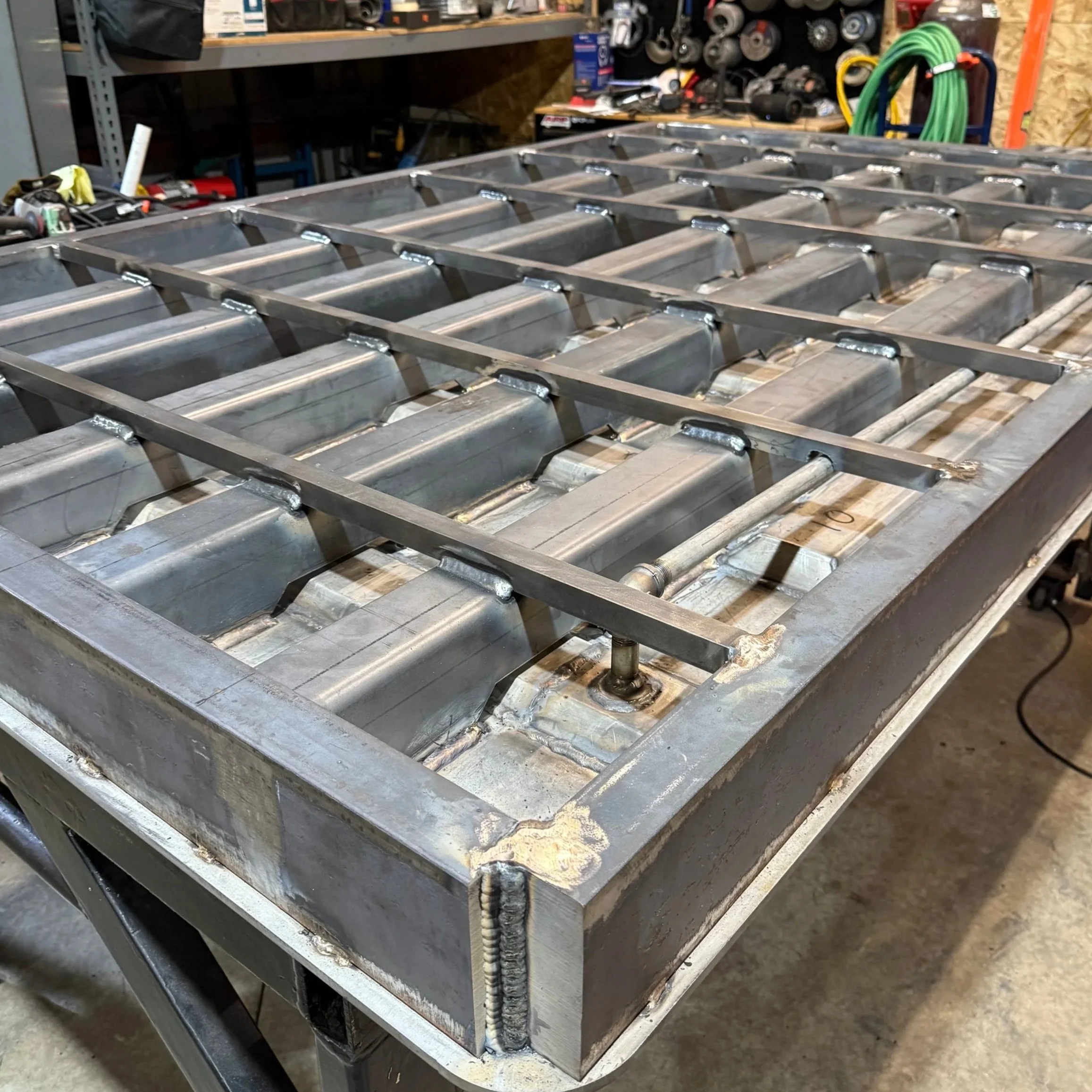 THE DOOR HAD A BUNCH OF BRACING, IT WEIGHED OVER 3500LBS!