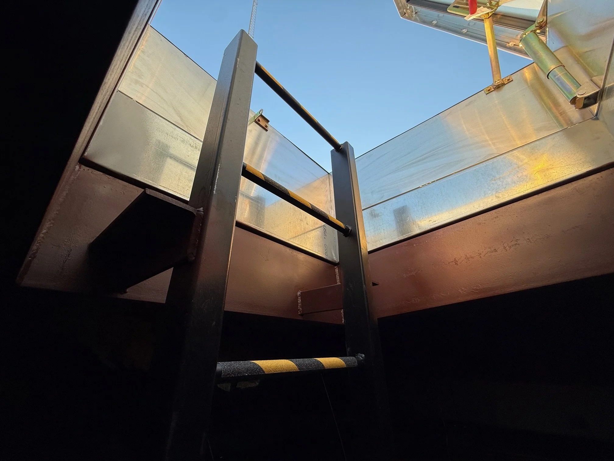 THIS WAS A ROOF ACCESS AND LADDER INSTALL JOB WE ENGINEERED