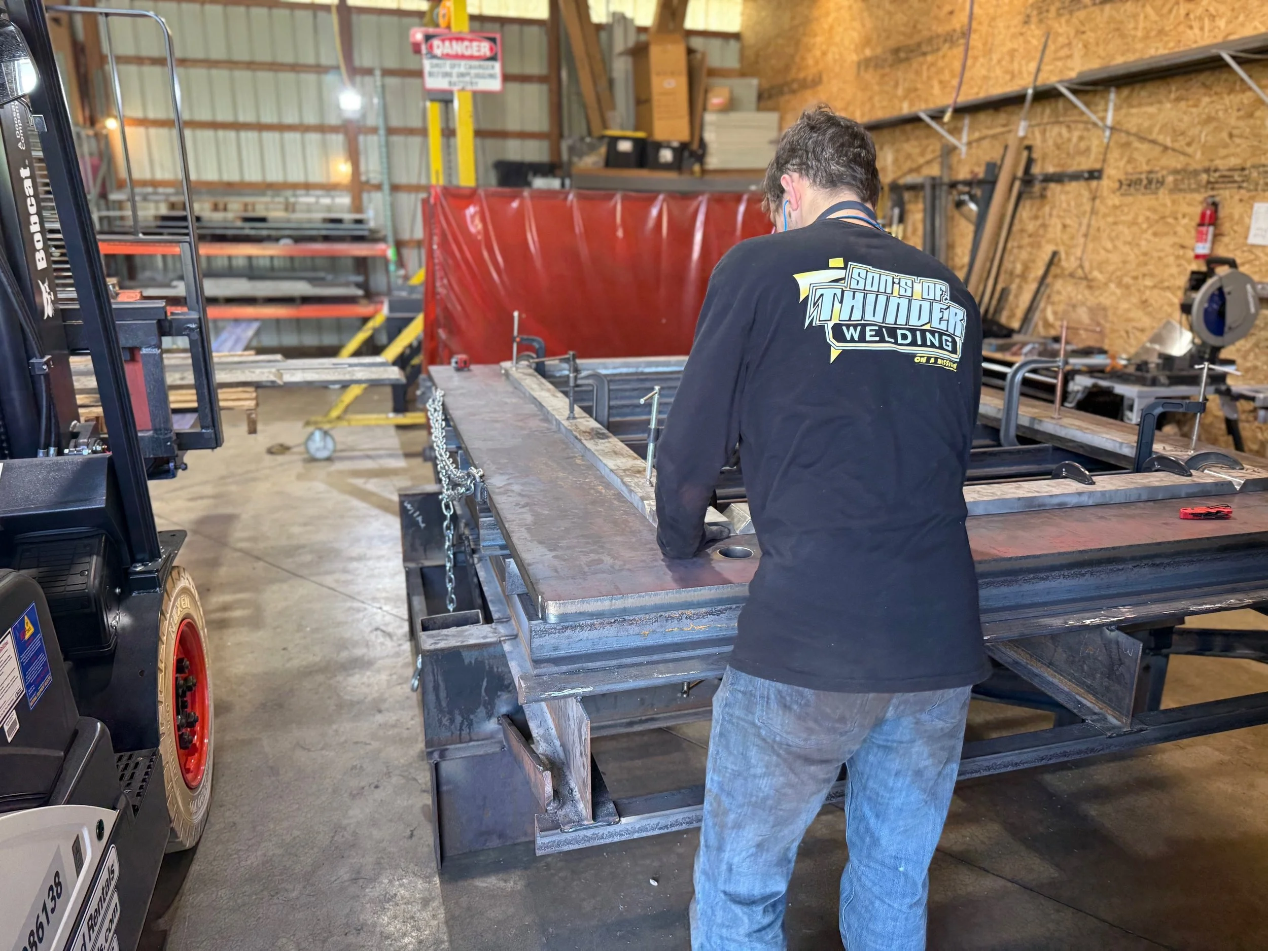 CUSTOM I-BEAM TABLE TO CLAMP DOWN AND WELD TO REDUCE WARPING
