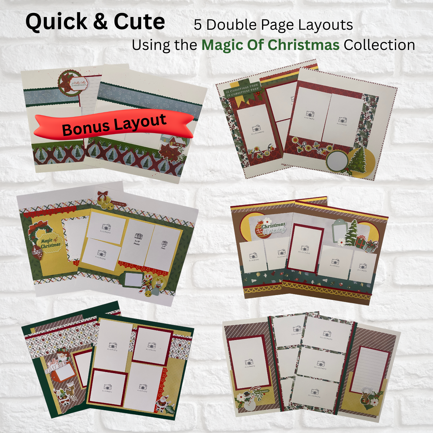 Magic of Christmas Quick &amp; Cute Cutting Guide (5-double page layouts)