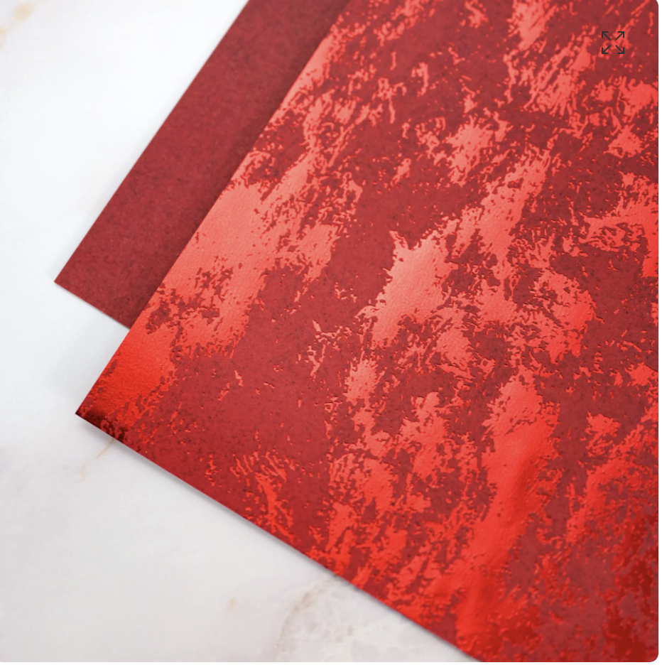 Cranberry Molten Lave Foiled Paper Pack (6/pk)