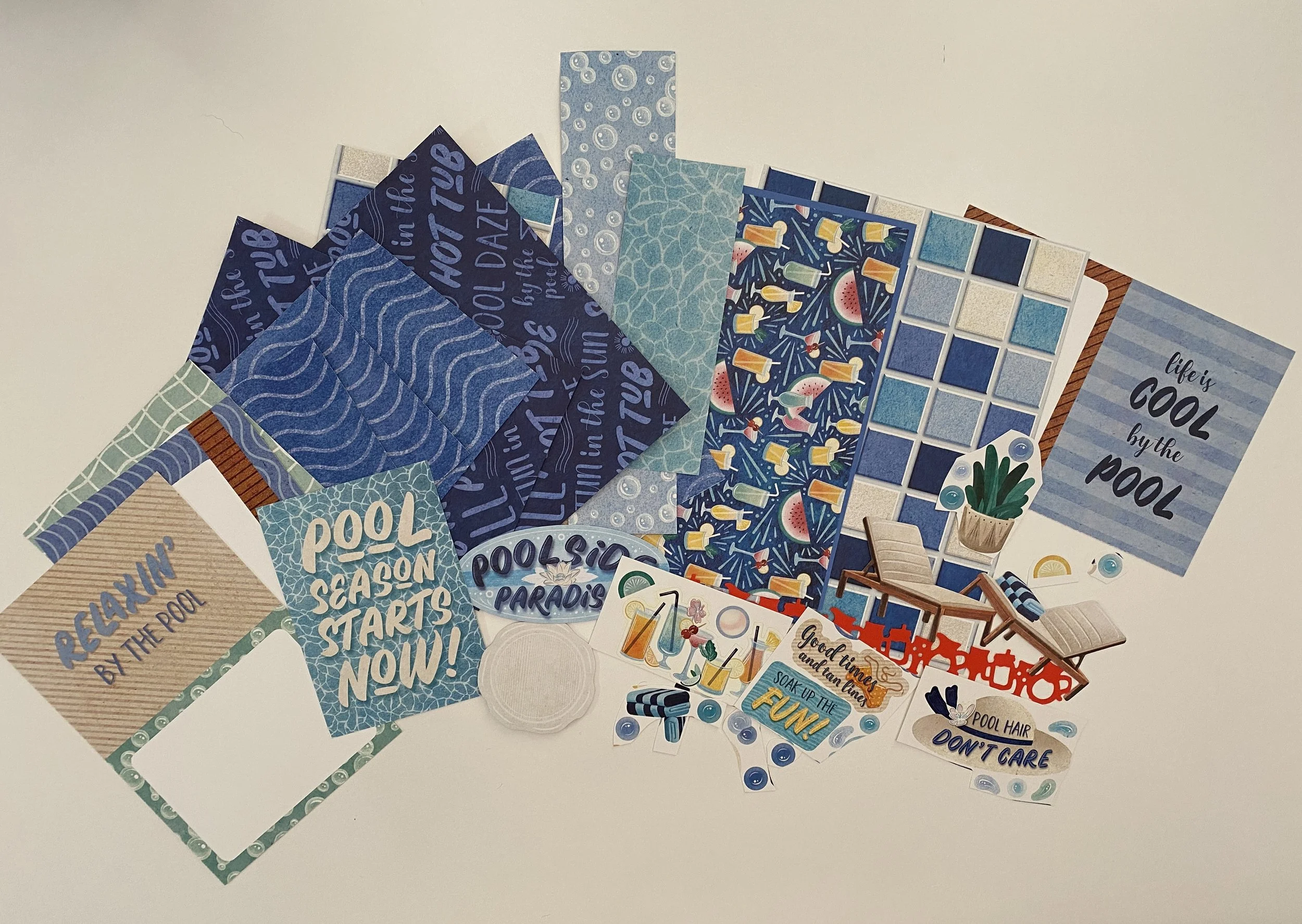 Scrap Journal - Bits & Pieces - Poolside Paradise  #1