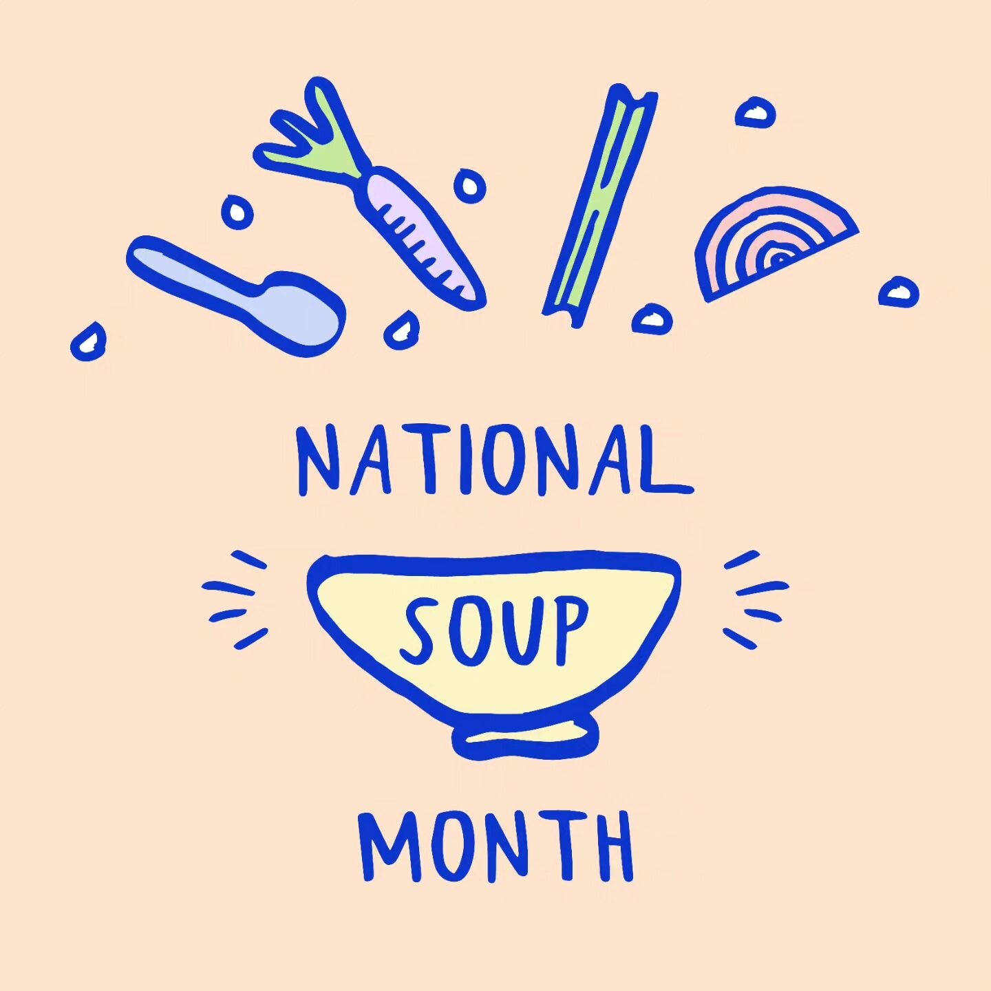 We've been feeling bummed about these negative Chicago temps, and then remembered it's National Soup Month 🍲 The best part about soup besides being warm and cozy, is that you don't need a recipe! You can toss odds and ends, bits and bites into a pot