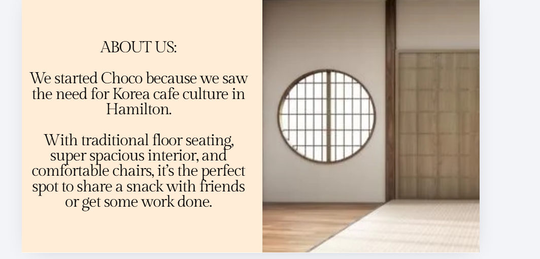 Website Copy for a Korean-Inspired Café