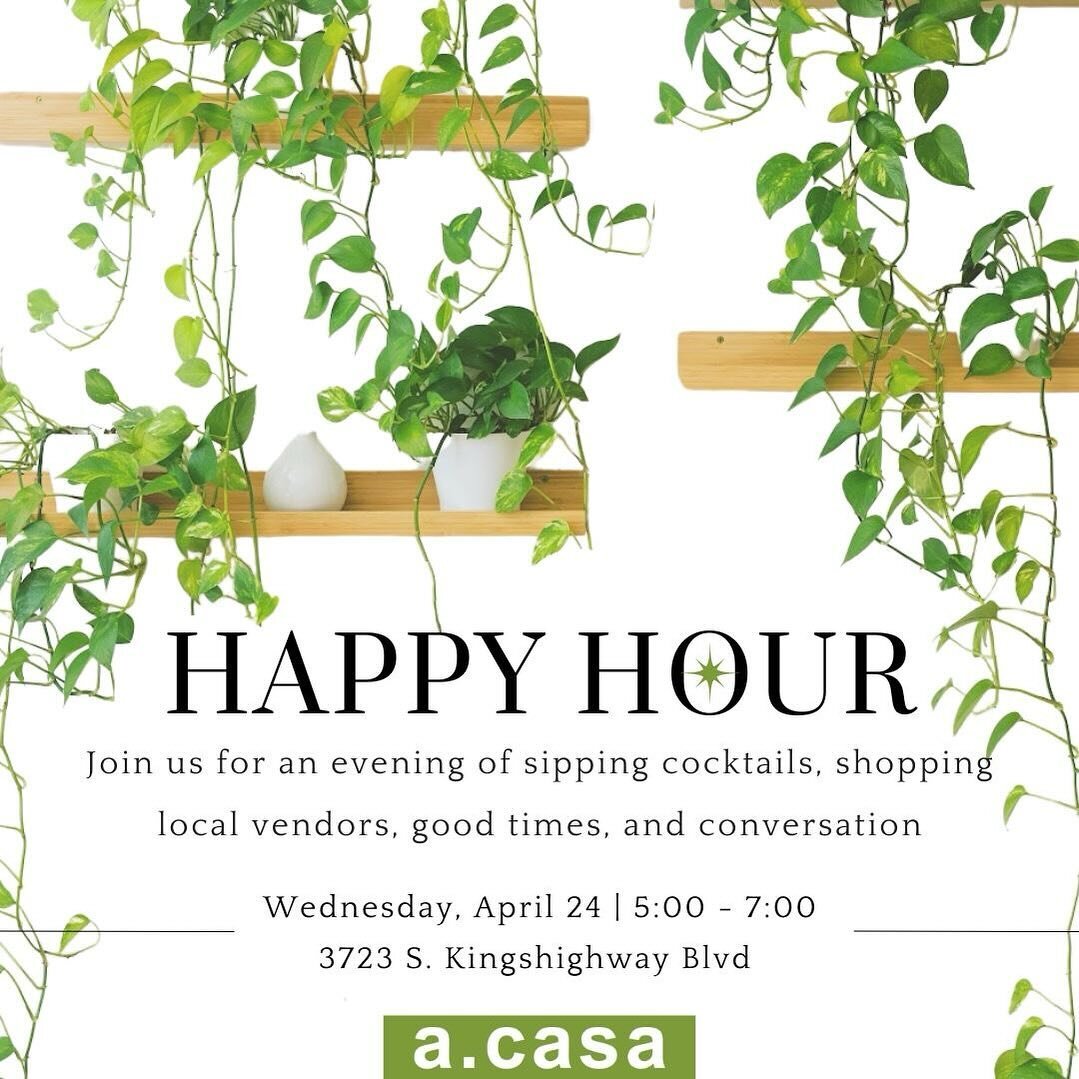 Mark your calendars for Wednesday, April 24th! We are opening our doors for a little mid week happy hour. Come say hi 👋🏼