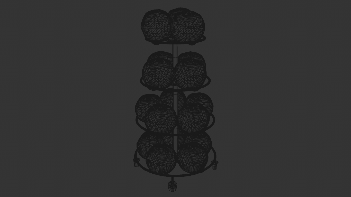 gym equipment 3D Model wire frame made in cinema 4D