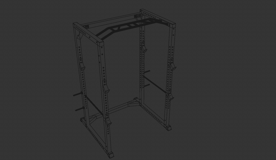 gym machine 3D Model wire frame made in cinema 4D