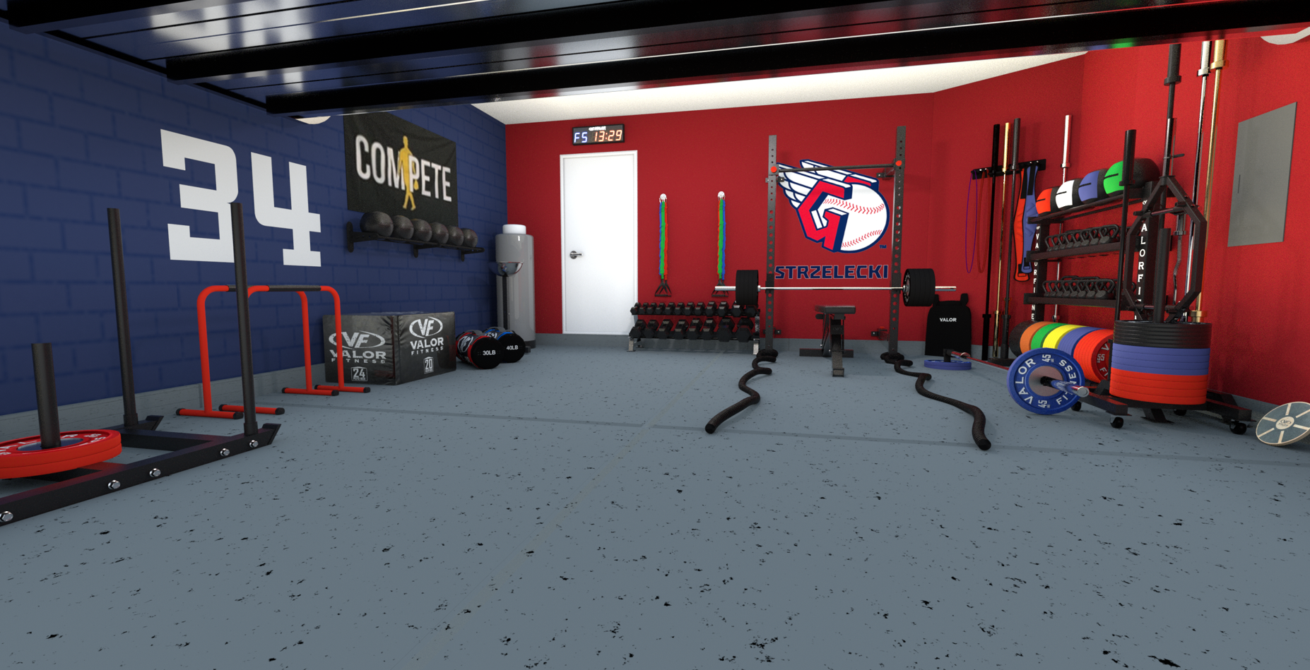 Guardians custom home gym design