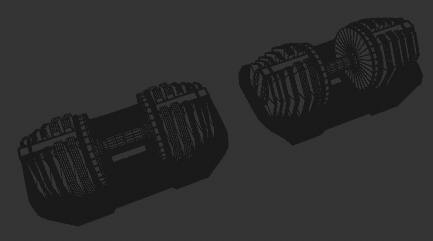 gym equipment 3D Model wire frame made in cinema 4D