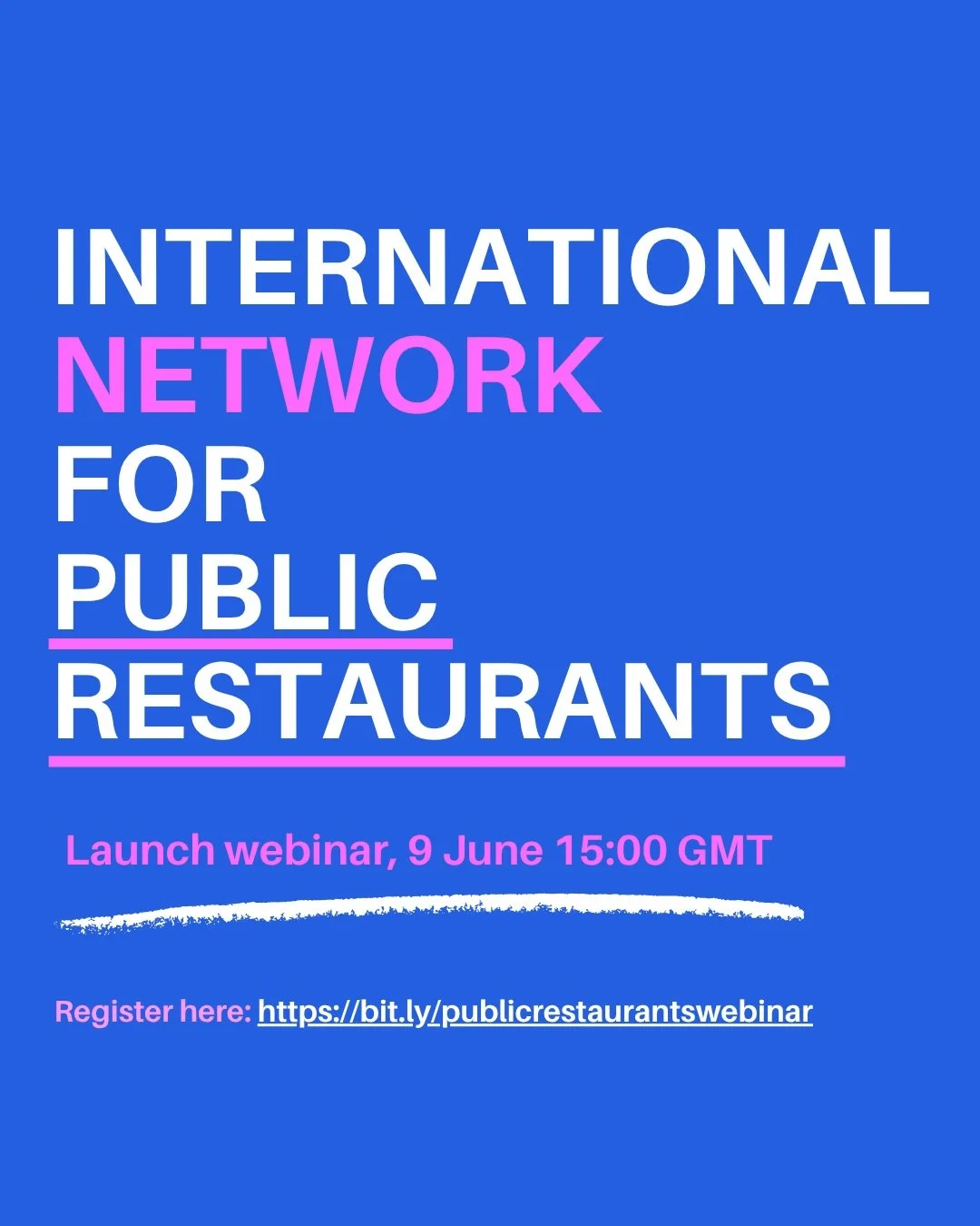 International Network for Public Restaurants launch webinar flyer
