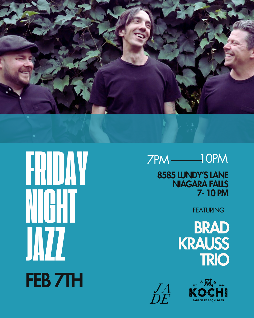 FRIDAY NIGHT JAZZ - Brad Krauss Trio