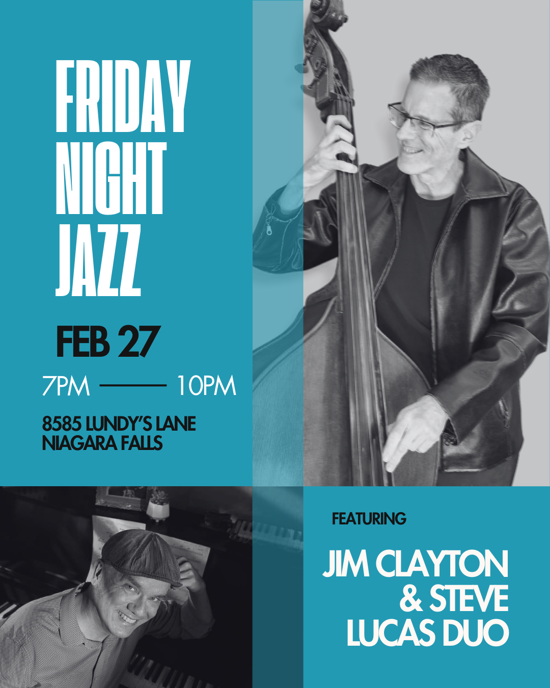 FRIDAY NIGHT JAZZ - Jim Clayton &amp; Steve Lucas Duo