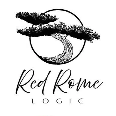 Logo featuring a stylized tree and a circular design with the text "Red Rome LOGIC" beneath.