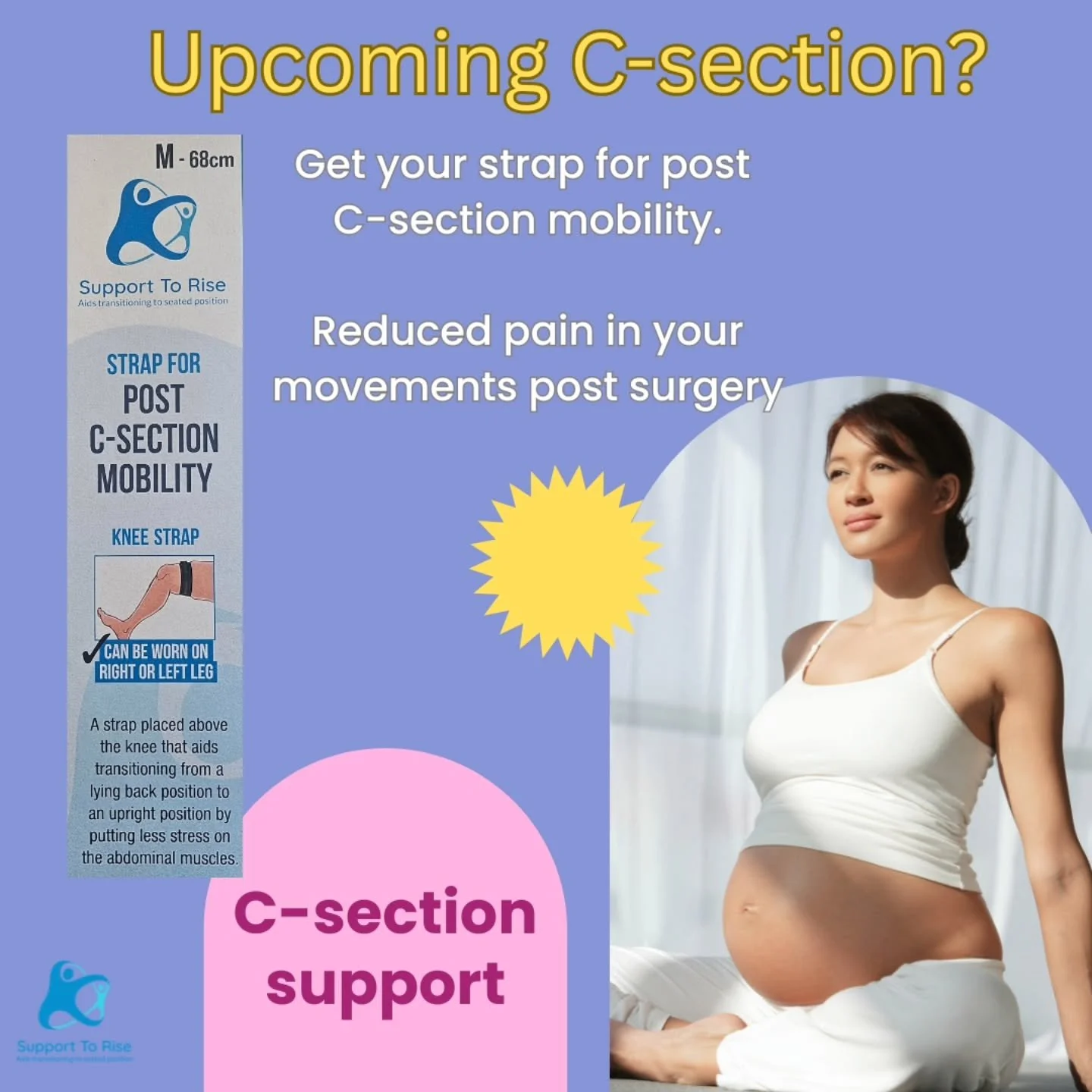 Get your strap for post c-section mobility.
This is your go-to post c-section recovery tool! 

#csection #caesareanbirth #postpartum
#pregnant #birth