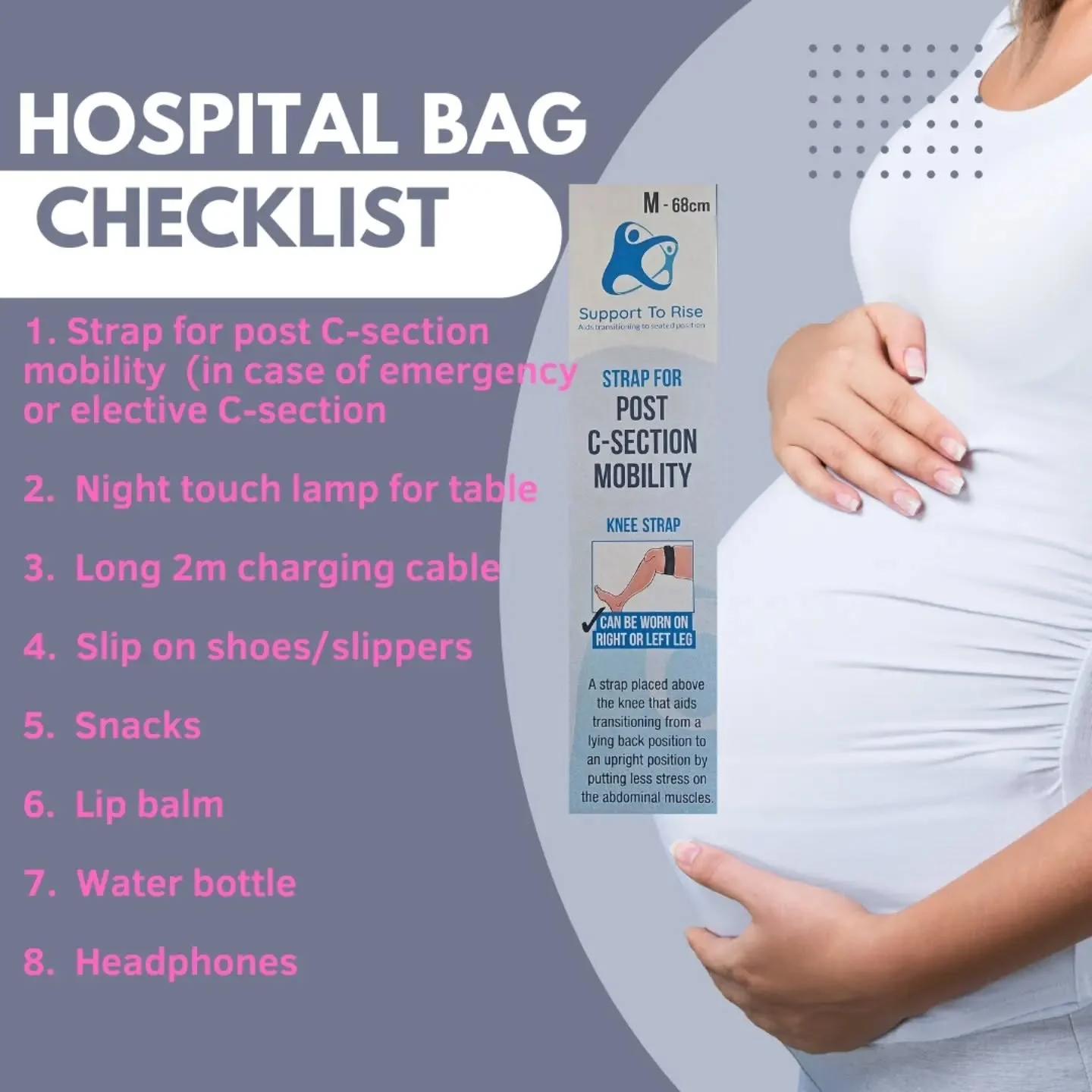 Get your strap for post c-section mobility. This strap will help you rise up post c-section with less stress on your abdominal muscles. 

Available at www.supporttorise.ie 

#csection #csectionrecovery #postpartum #emergencycsection #electivecsection