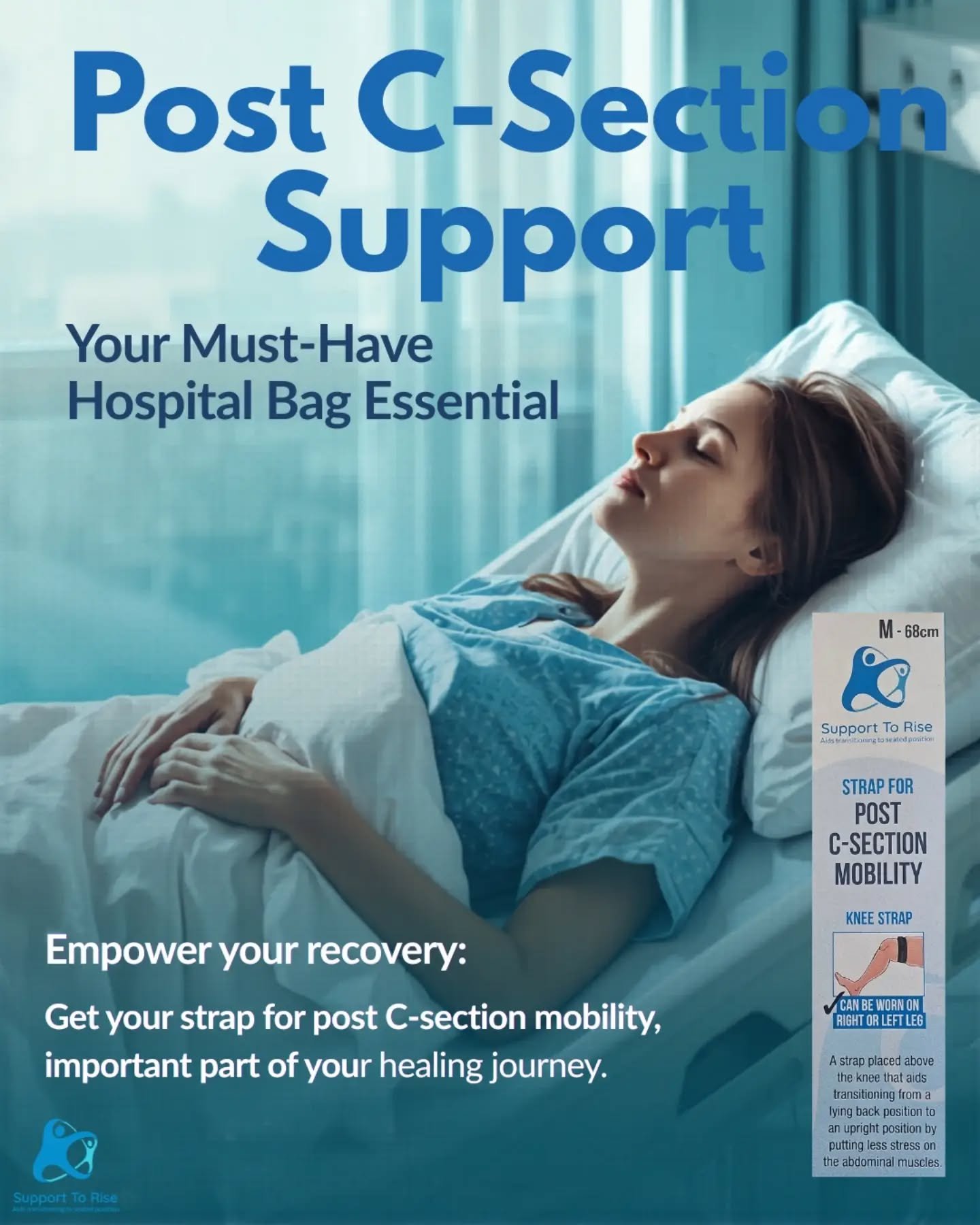 Get your strap for post c-section mobility. This strap will help you rise up post c-section with less stress on your abdominal muscles.

Available at www.supporttorise.ie

#csection #csectionrecovery #postpartum #emergencycsection #electivecsection