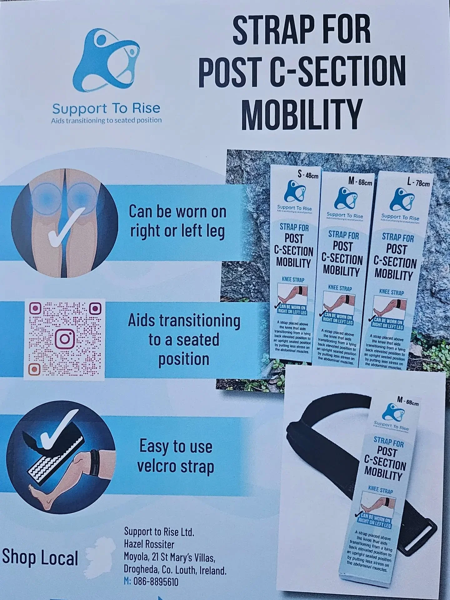 Get your strap for post c-section mobility. This strap will help you rise up post c-section with less stress on your abdominal muscles.

Available at www.supporttorise.ie

#csection #csectionrecovery #postpartum #emergencycsection #electivecsection