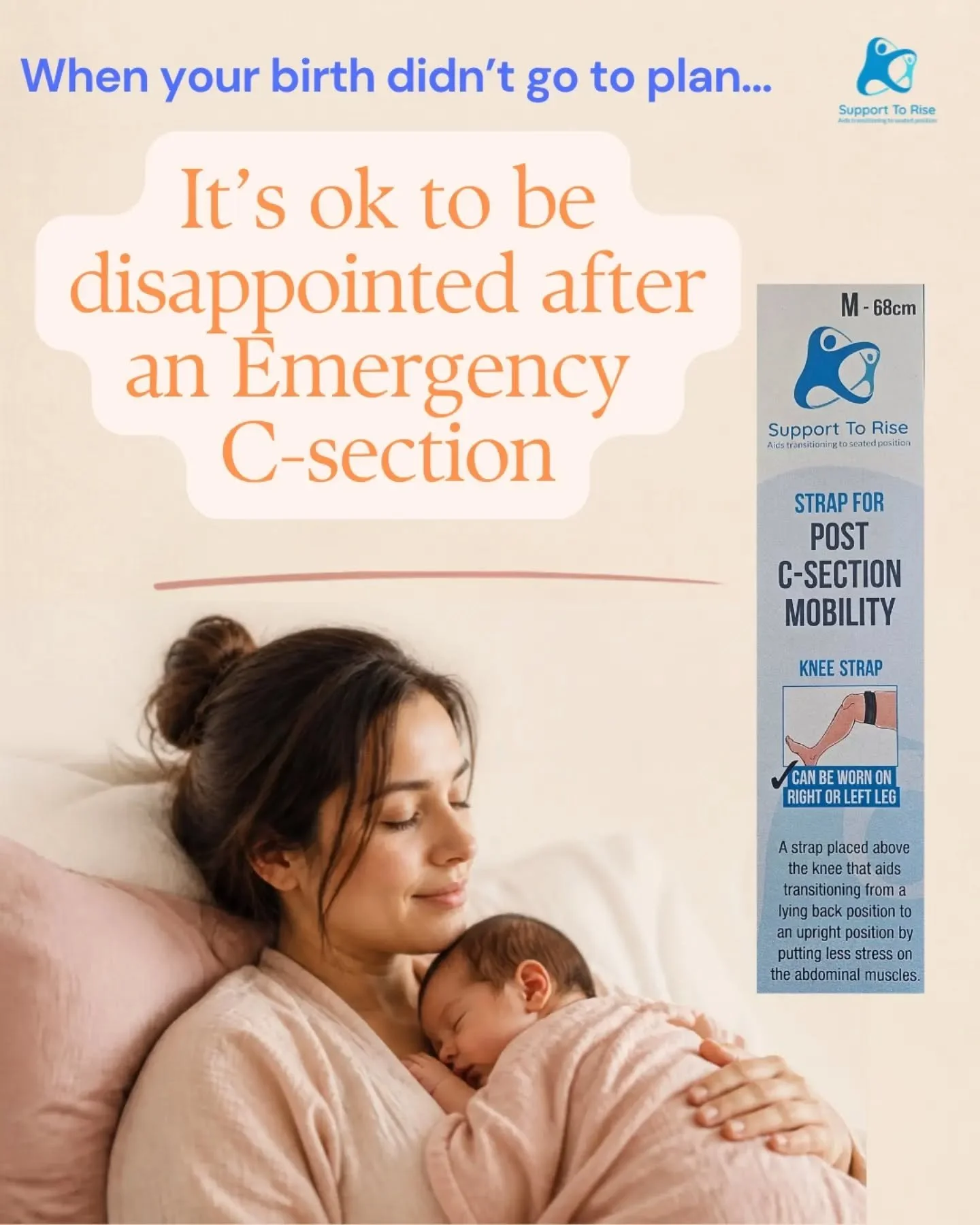 Get your strap for post c-section mobility. This strap will help you rise up post c-section with less stress on your abdominal muscles.

Available at www.supporttorise.ie

#csection #csectionrecovery #postpartum #emergencycsection #electivecsection